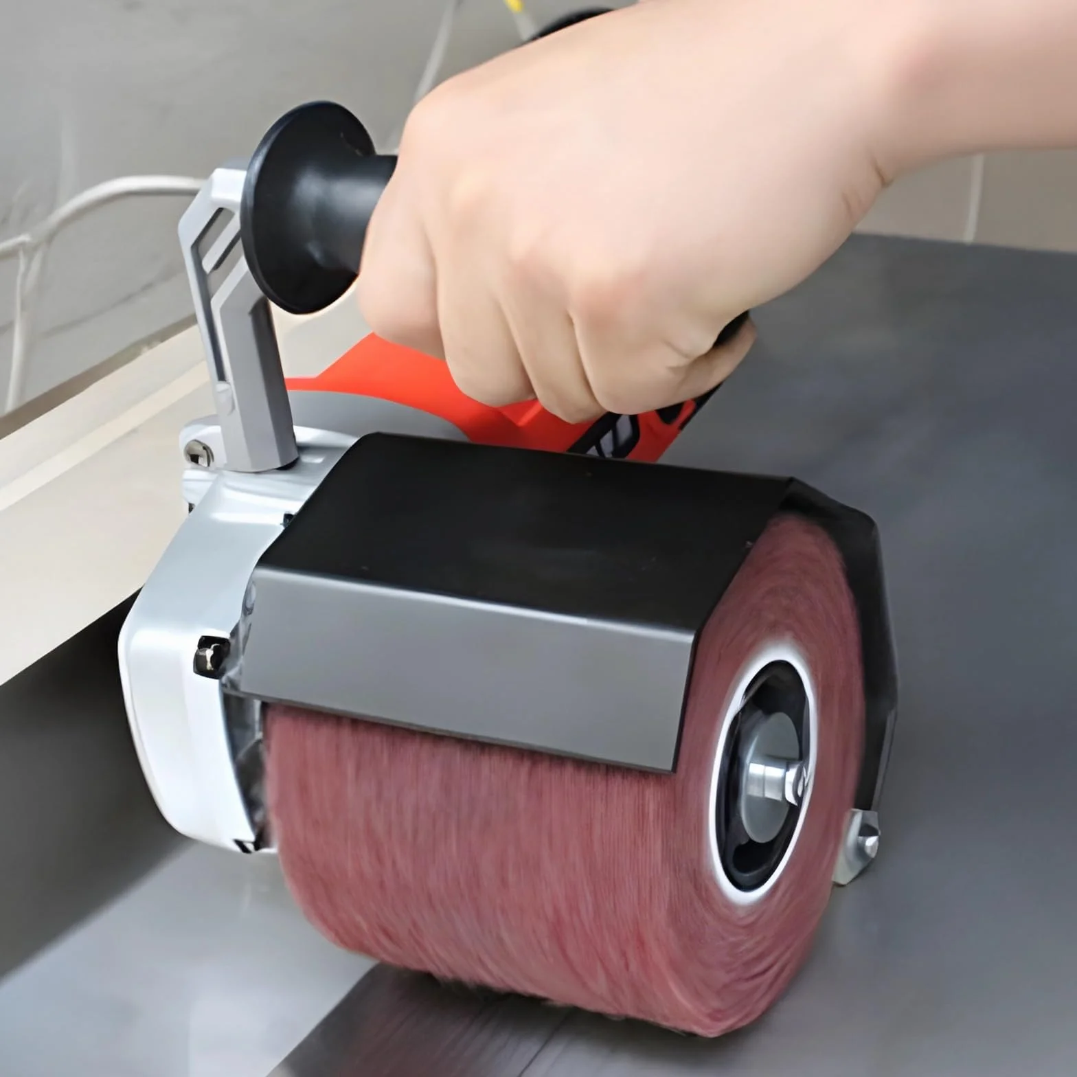 Set di levigatrici a tamburo da 2 pollici, ruote in nylon abrasivo in acciaio inossidabile, confezione da 2 accessori per utensili elettrici, carta vetrata marrone per lucidatura e molatura, struttura