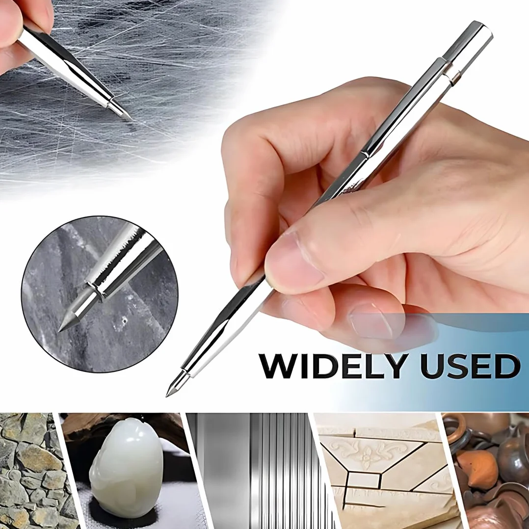 2 Pezzi Penna per Incisione Carburo di Tungsteno, Scriber Tool, Penna Incisione della Punta per Legno, Metallo, Plastica, Ceramica e Vetro