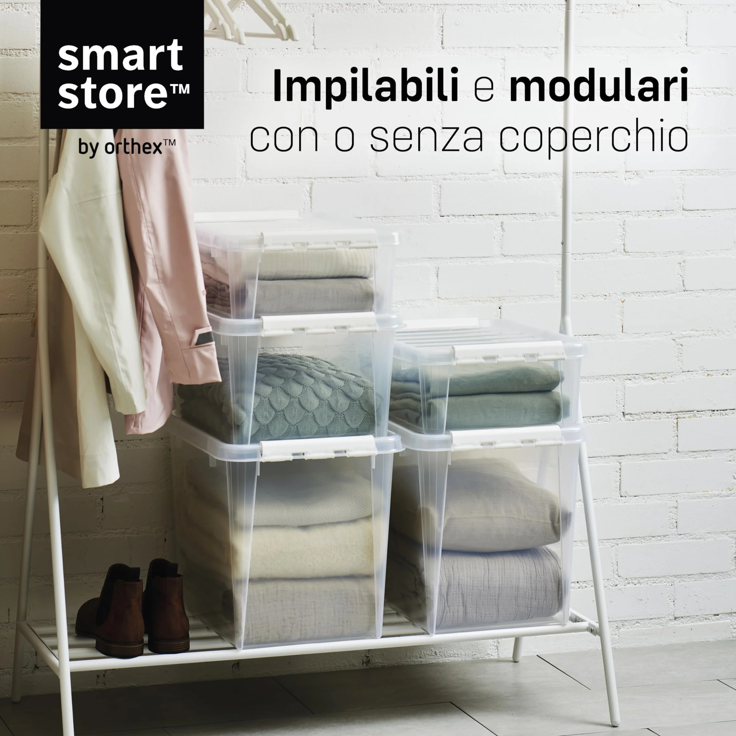 SmartStore Mini Scatole Portaoggetti 0,3L Set da 10 Impilabili Senza BPA Sicure per alimenti