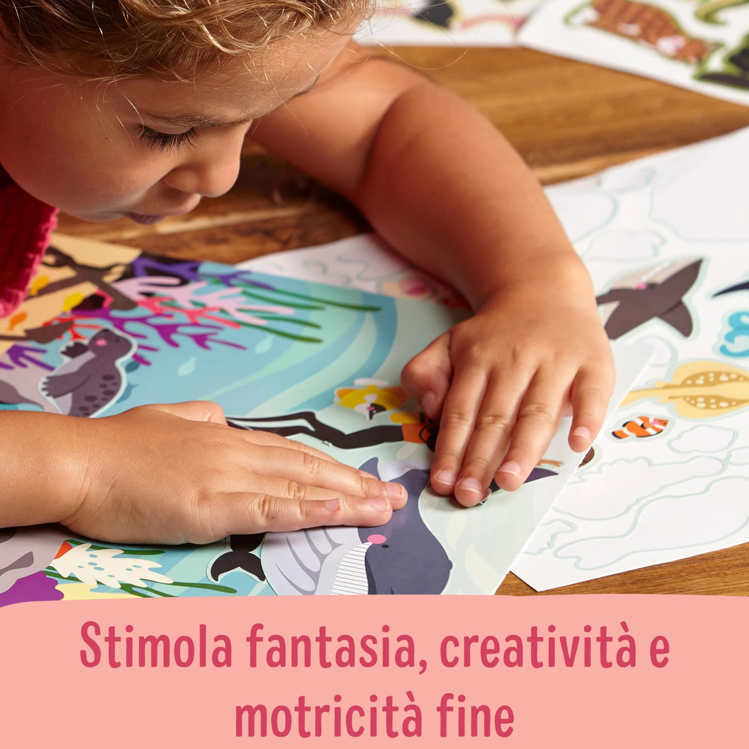 Melissa & Doug Libro Adesivi Attacca e Stacca - Album Stickers Riutilizzabili Tema Ambienti Naturali e Animali, Regalo per Bambini e Bambine, 3+ Anni