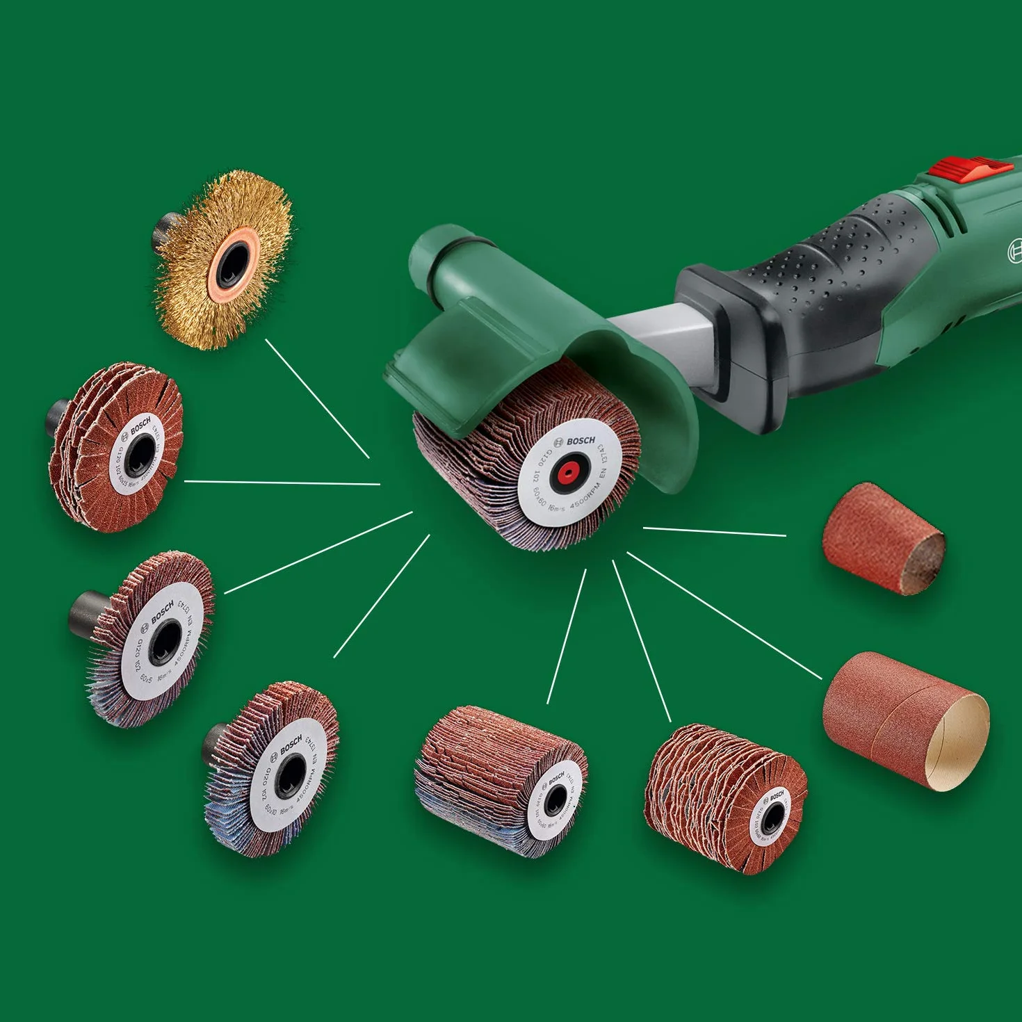 Bosch Texoro Levigatrice a rullo abrasivo 250 W 3 accessori