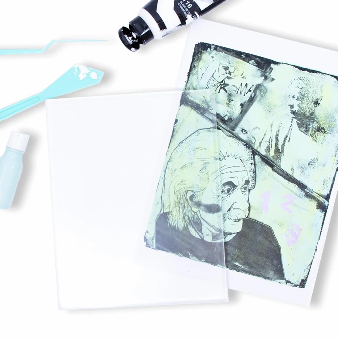Craftelier Printing Plate do druku żelowego, przezroczysta, do mixed media i farb akrylowych