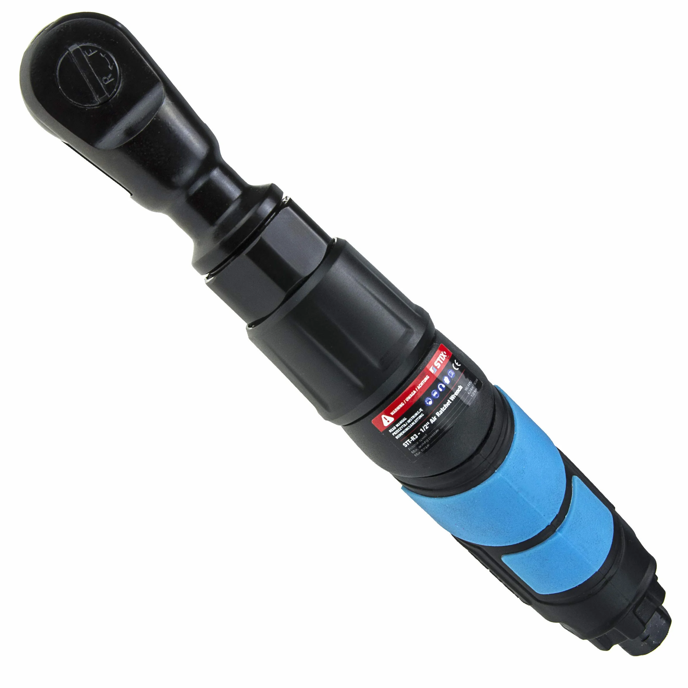 Stix Automotive Equipment Chiave pneumatica a cricchetto - Potenza di serraggio 102Nm - Pressione massima 6Bar - Dimensione del gambo 1/2 pollice - Adattatore 1/2 dopo 1/4 pollice