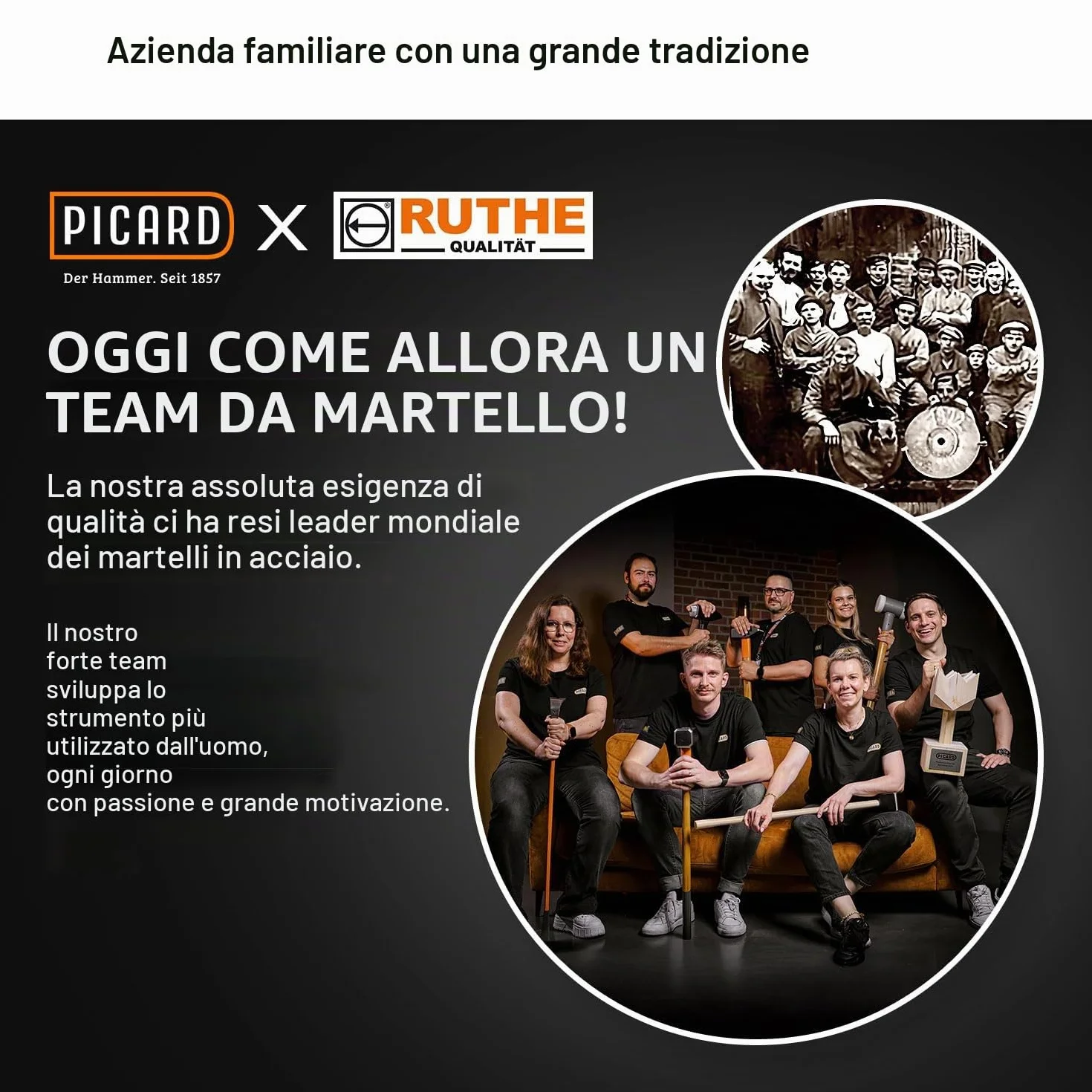 RUTHE Ascia spaccalegna 1.250g | Ascia da spacco in acciaio forgiato | Accetta professionale con manico in legno di hickory | Scure spaccalegna da 1.250 g