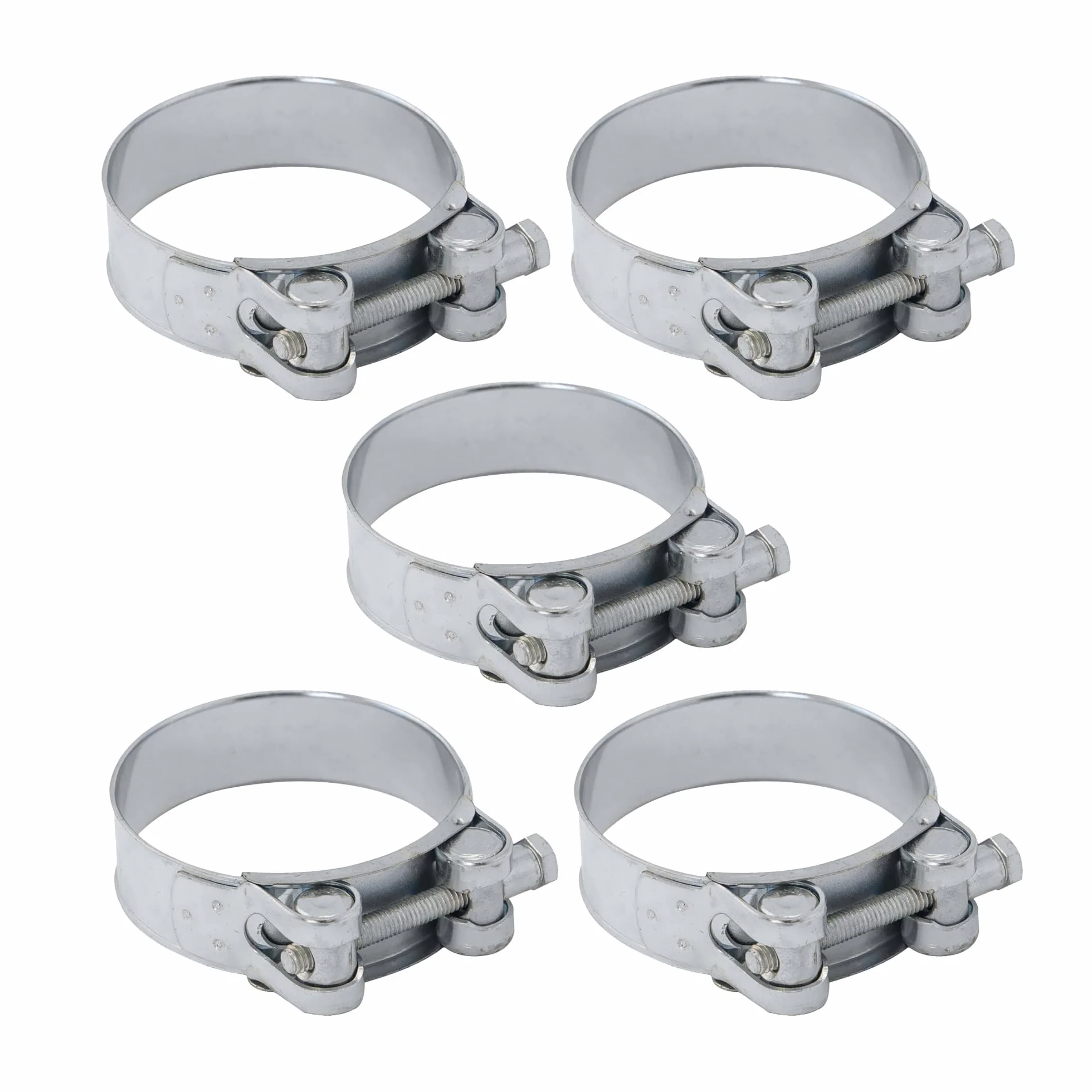 DOJA Industrial | Fascette a Perno di Snodo | 48-51mm Ø | 5 Pezzi | Fascette Stringitubo Alta Pressione | Acciaio Zincato | Morsetto Tubi | Morsetti per Tubi: Tubo gasolio, Tubo Condizionatore