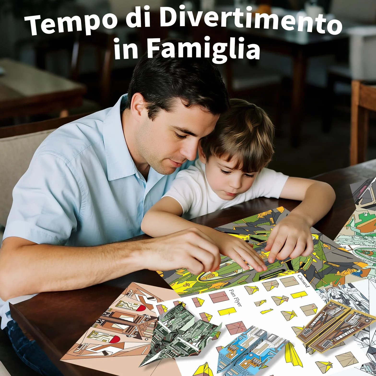 Elfew 48 Aerei di Carta da Piegare e Lanciare, Origami per Bambini, Aeroplani Carta Origami - Aerei Giocattolo Adatto a Bambini dai 6 8 9 10 Anni