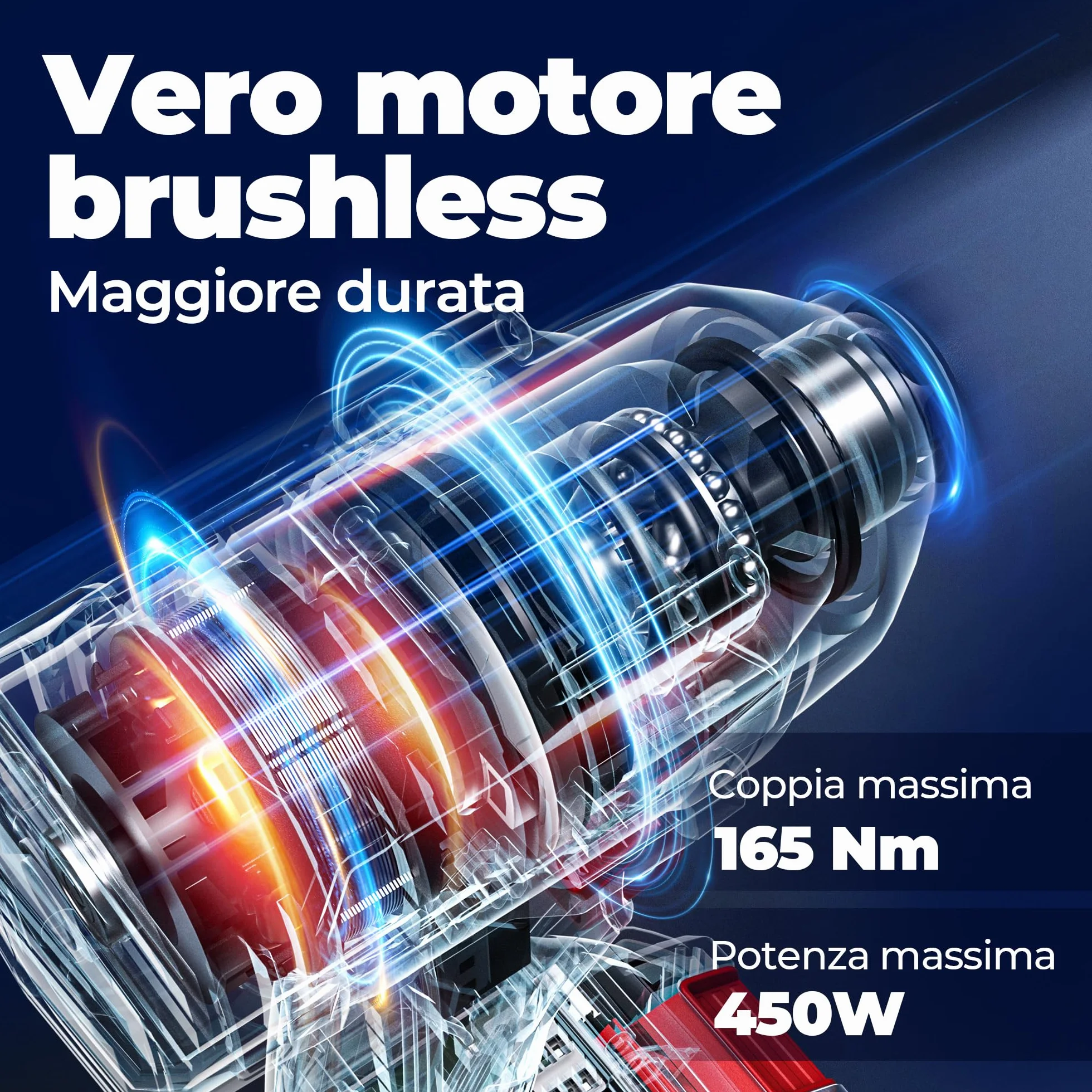 Dong Cheng Avvitatore a Impulsi Brushless a Batteria 18V, 165Nm, Avvio Dolce & Modalità Autofilettante, 3 Velocità, 2x 2.0 Ah Batteria, Caricabatterie, Set di Bits+Dadi, per Legno, Metallo, Fai da Te