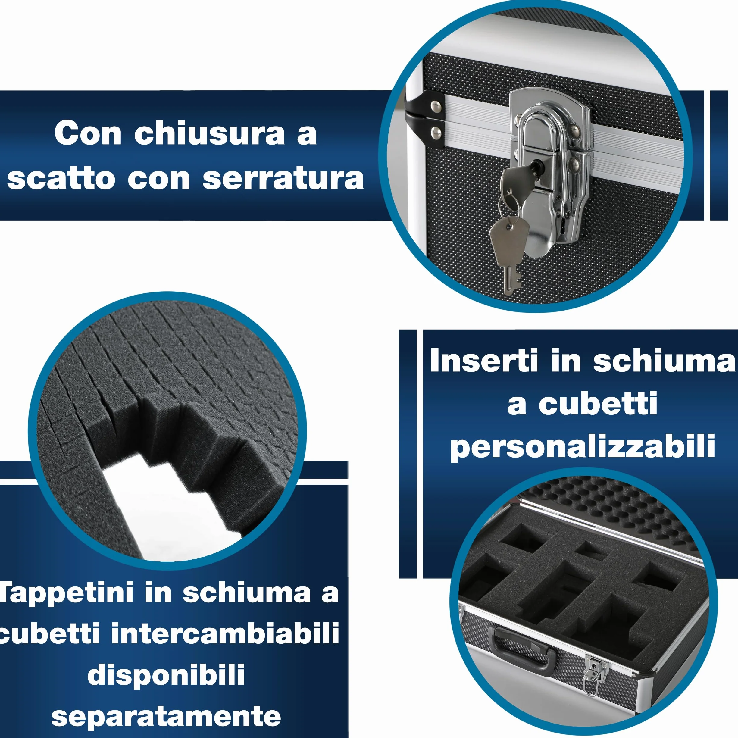 Peaktech Custodia Universale per Strumenti di Misura, Alluminio Resistente, 20 kg, 320x250x150 mm, Nero