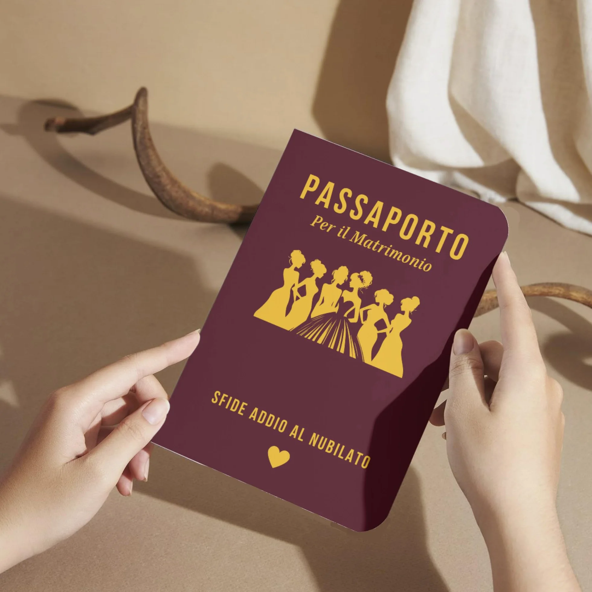 Giochi Sposa con Sfide Divertenti | Kit e Gadget Team Bride | Accessori Sposa e Amiche - PASSAPORTO PER IL MATRIMONIO