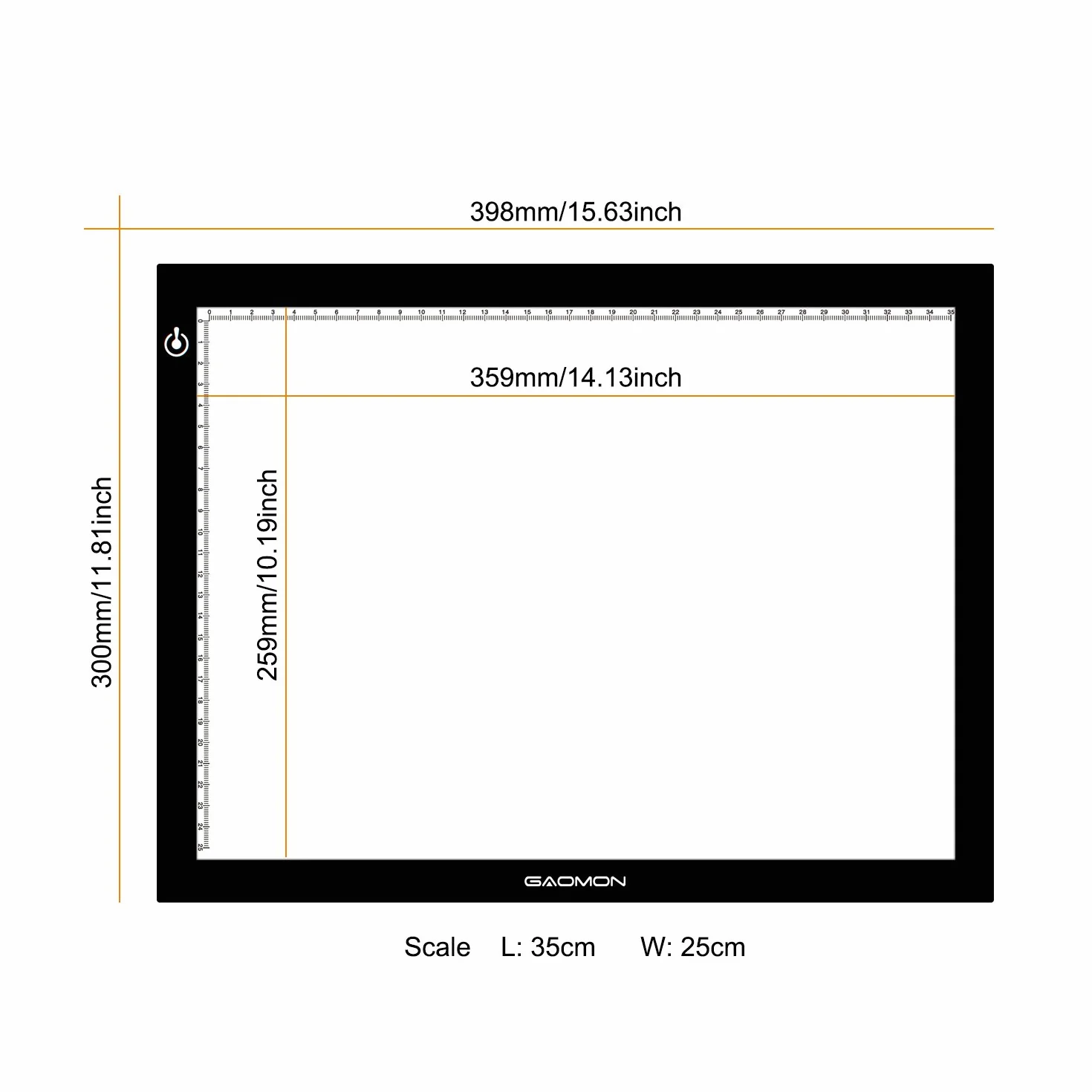 GAOMON B4 Size LED Tavoletta Luminosa per Sketch e Copia - GB4