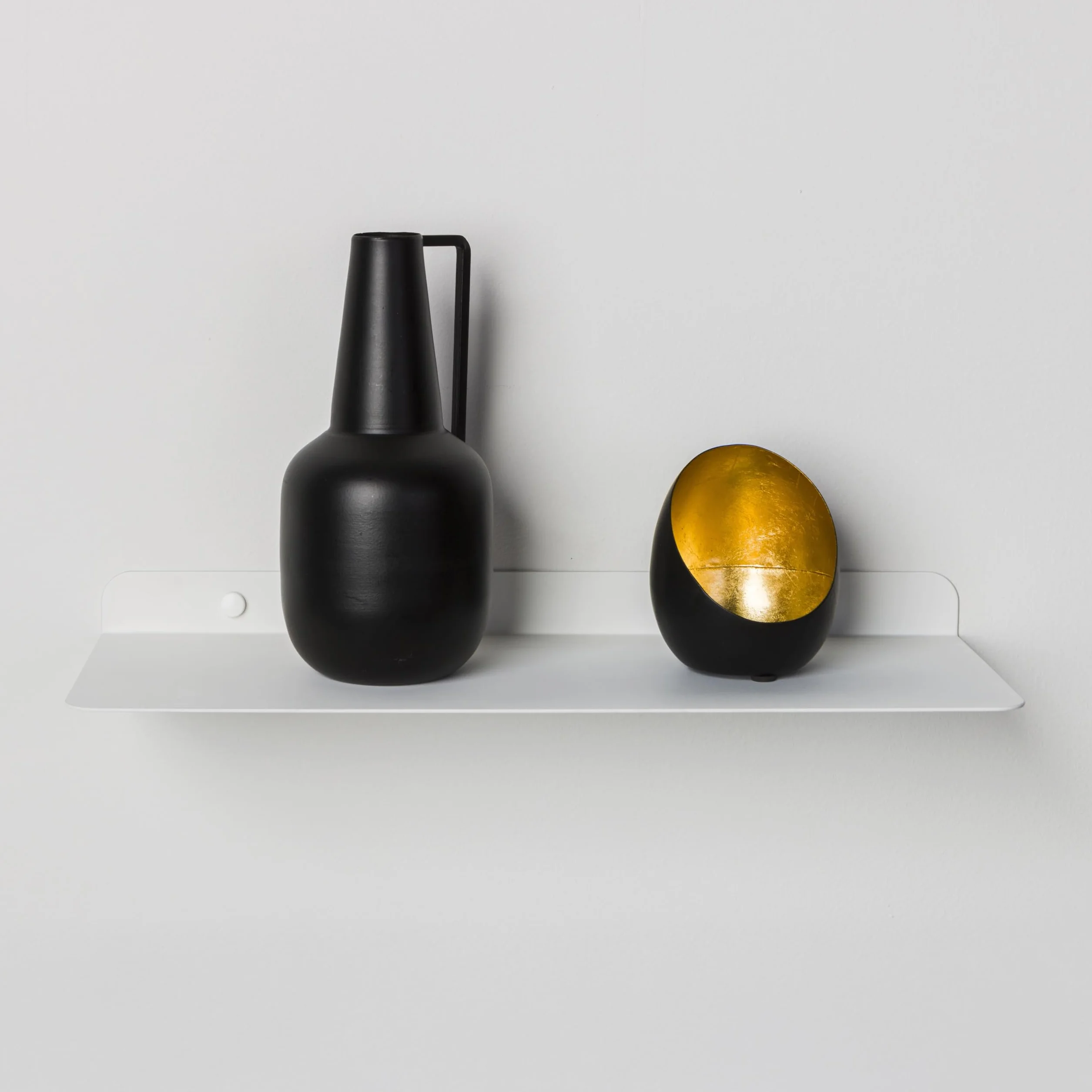 Steelnovo | Zeno, Mensola da Parete in Metallo Verniciato, Mensola da Muro Portaoggetti, 40x3x15 cm, Colore Bianco, Design Minimal e Moderno, Scaffale da Muro, Made In Italy