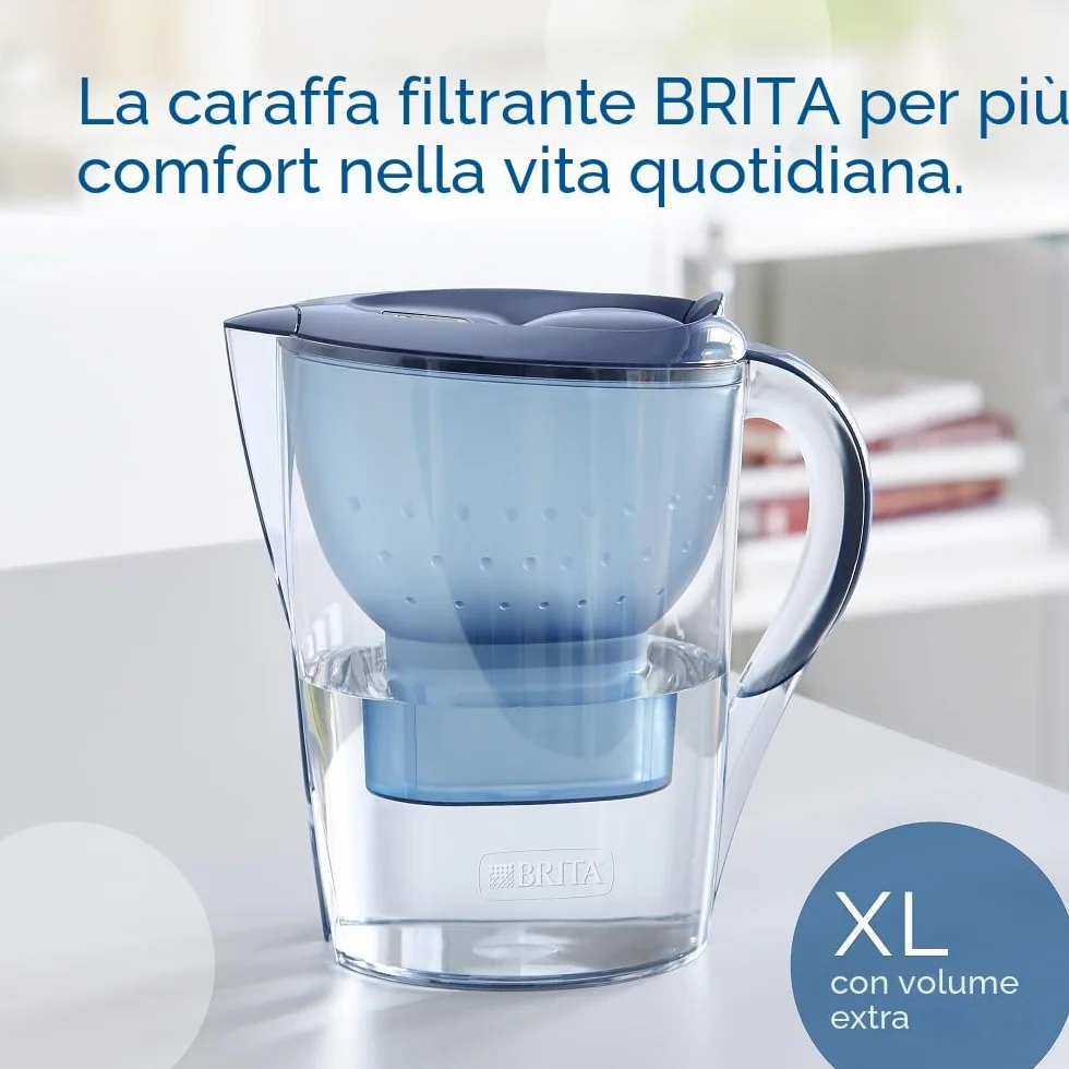 BRITA Marella XL Caraffa Filtrante Blu 3,5 l con MAXTRA PRO All-in-1 LTI Digitale