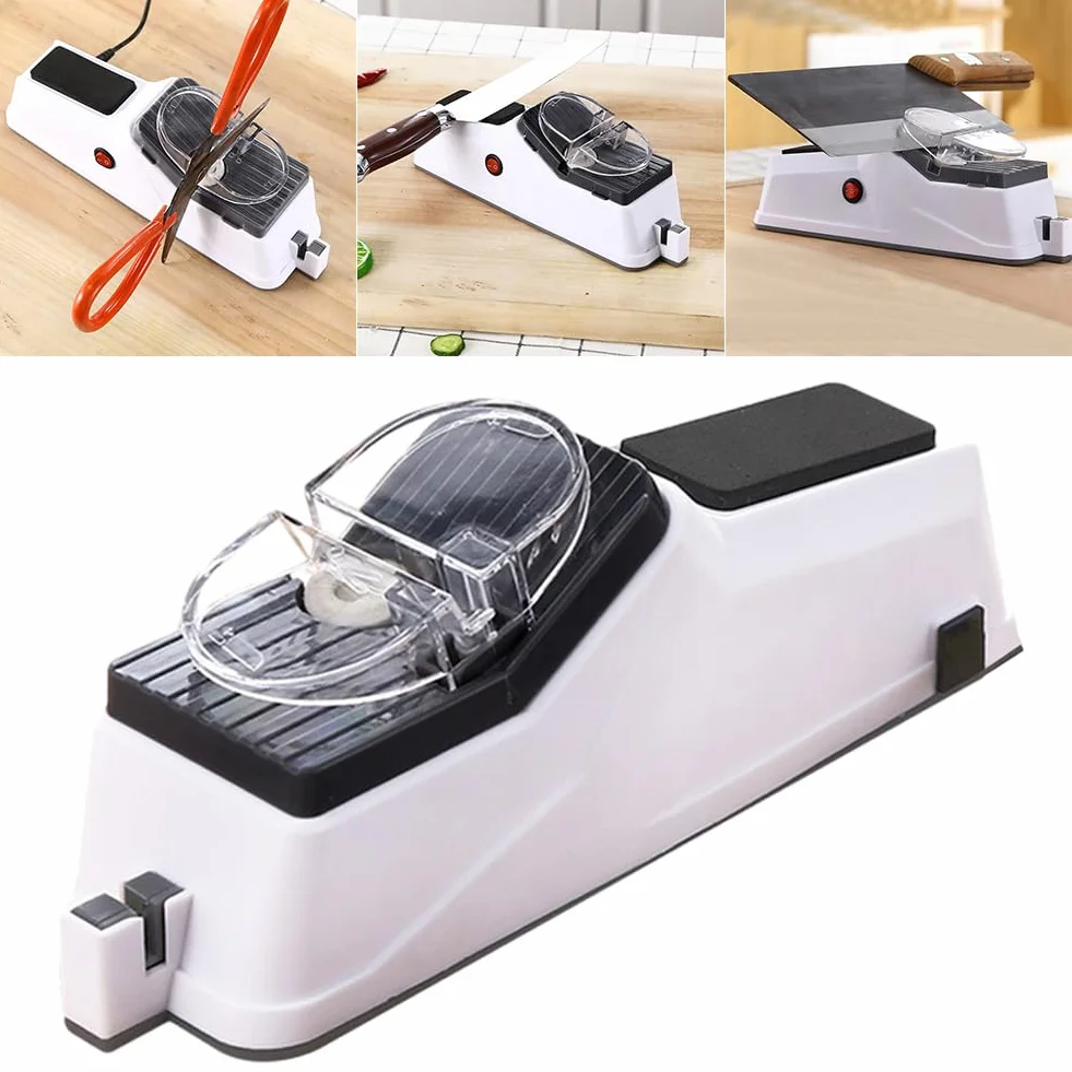 Affilacoltelli automatico USB Affilacoltelli elettrici Affilacoltelli professionali ricaricabili Strumento for affilare velocemente Coltelli da cucina Strumento for affilare i colte