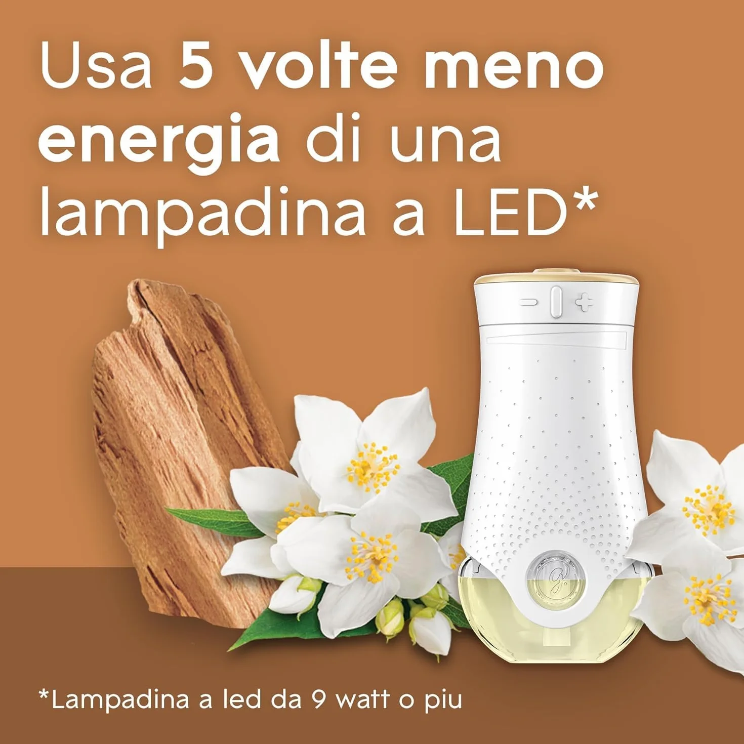 Glade Liquido Elettrico Profumatore Ambienti Olii Essenziali Gelsomino Sandalo Bali 3 Ricariche 120 Giorni