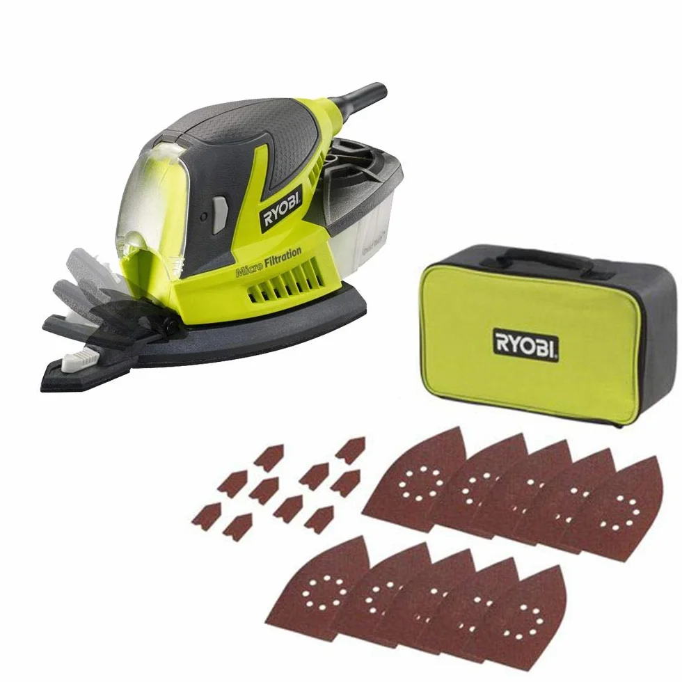 Triangolare Sander RYOBI 100W - 20 abrasiva RPS100-GA20