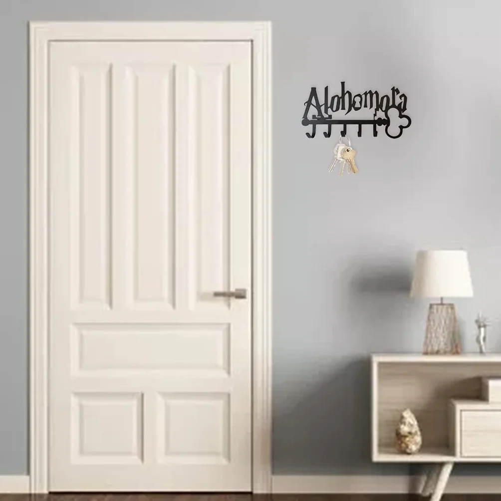 Portachiavi in Metallo Halloween con 5 Ganci Iron Art Murale Appendiabiti Organizzatore per Cappelli Porta Asciugamani Decorazione Ingresso