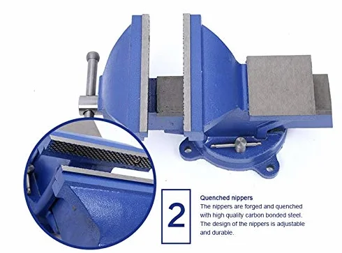 KATSU Morsa da Banco 5" 125mm 5,2kg, Heavy Duty 360 Gradi Base Girevole Tornio Fresatrice Tavolo Morsetto da Banco per Meccanici e Ingegneri 402351