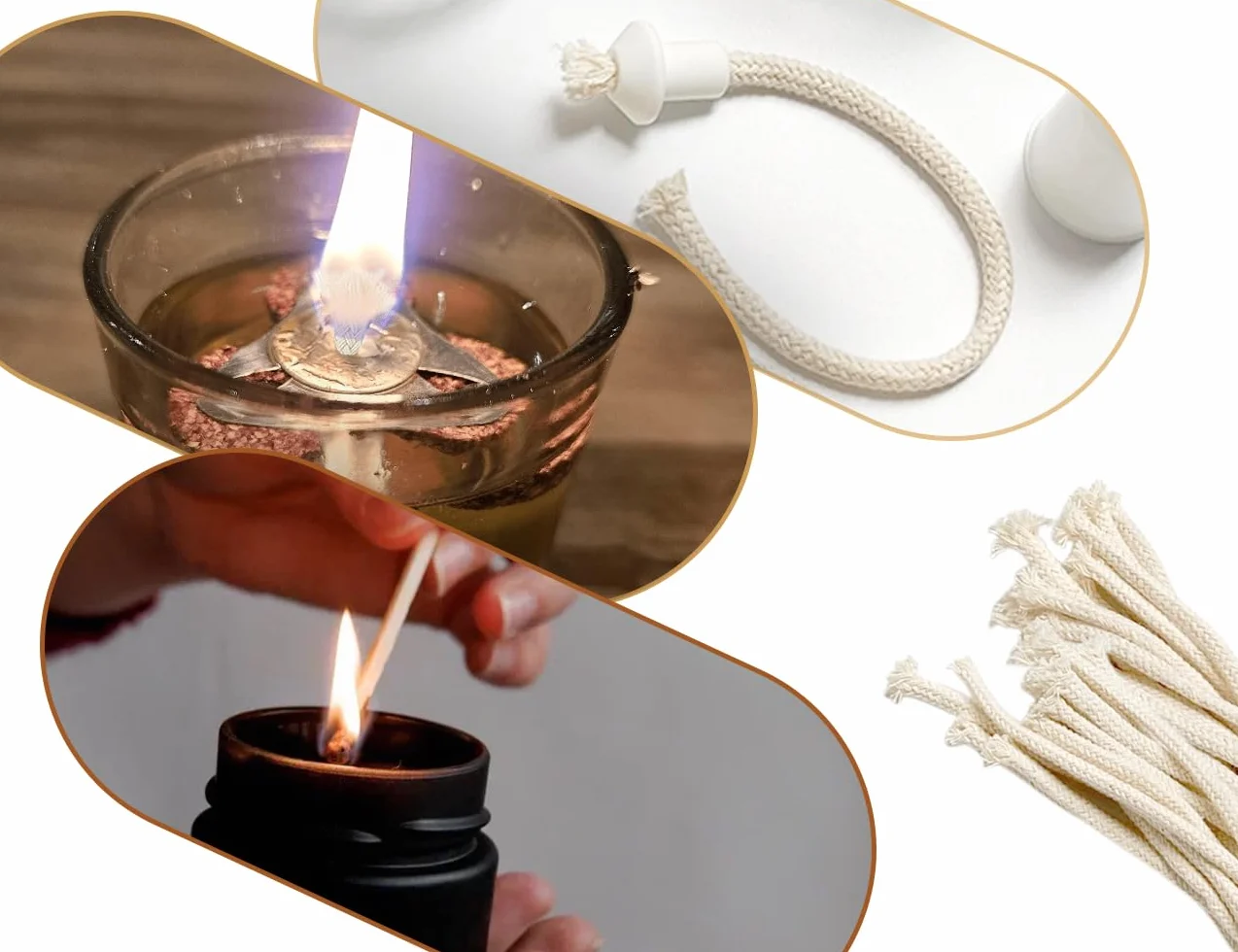20 pezzi di stoppino per lampade a olio,stoppini di ricambio,stoppini di cotone,stoppini per candele,bruciatori per candele ad alcol,per candele a cherosene (rotondi,150 * 6 mm)