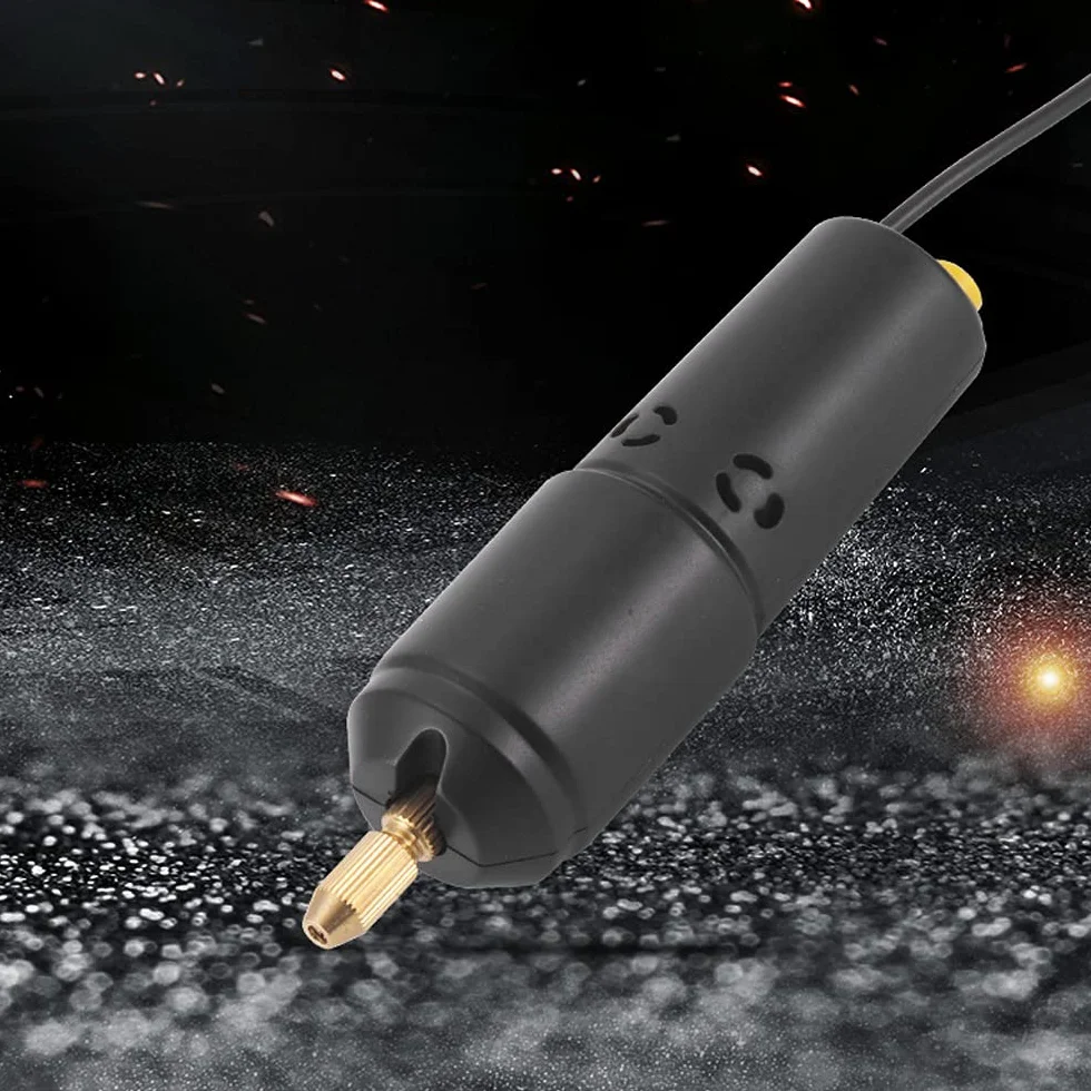 Mini trapano elettrico, mini trapano per fori in perline di cristallo con 10 punte per trapano in legno, portachiavi, ciondoli, orecchini (10 punte (0,8-1,2 mm))