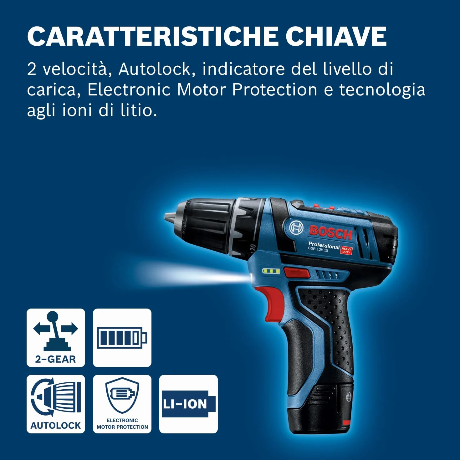 Bosch Professional Sistema 12V Trapano Avvitatore GSR 12V-15, Incl. Batteria 2x2.0 + Caricabatterie, Set Accessori 39 Pz., In Borsa, Amazon Exclusive Set