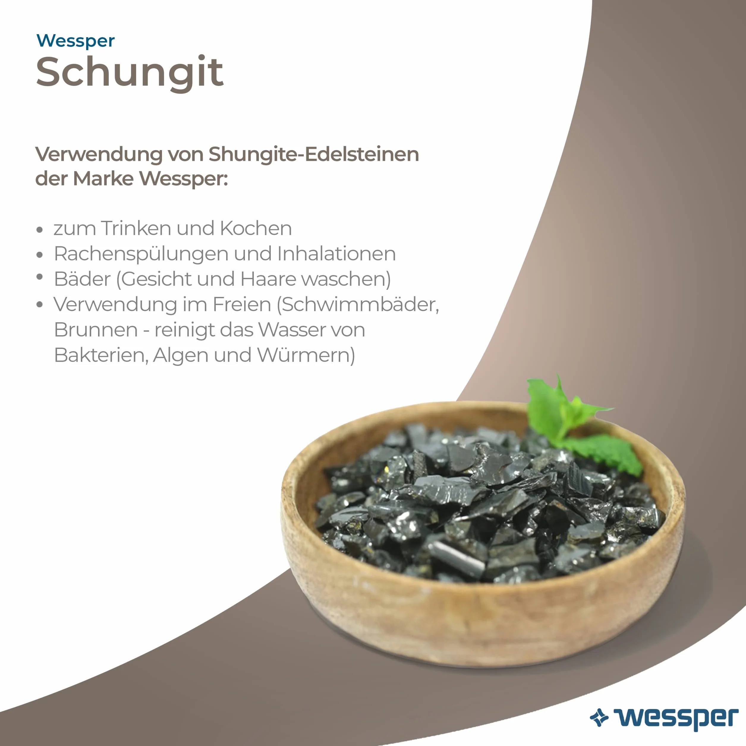 Wessper® Shungite kamień czarny kryształ do oczyszczania wody uzdrawianie Chakra Reiki 500g