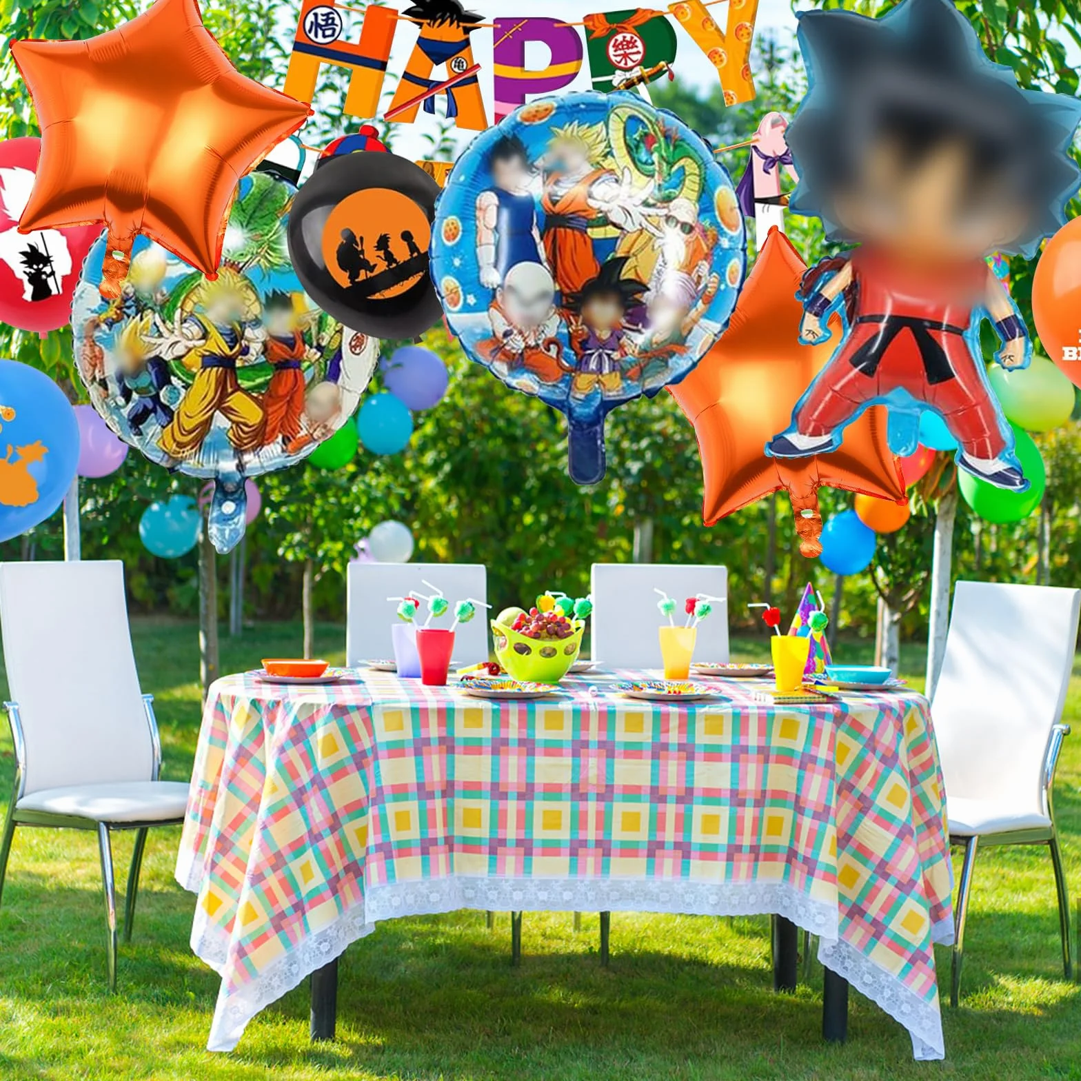 Dragnball Kit Compleanno 23 Pezzi Palloncini per Festa Bambini Ragazzi Ragazze