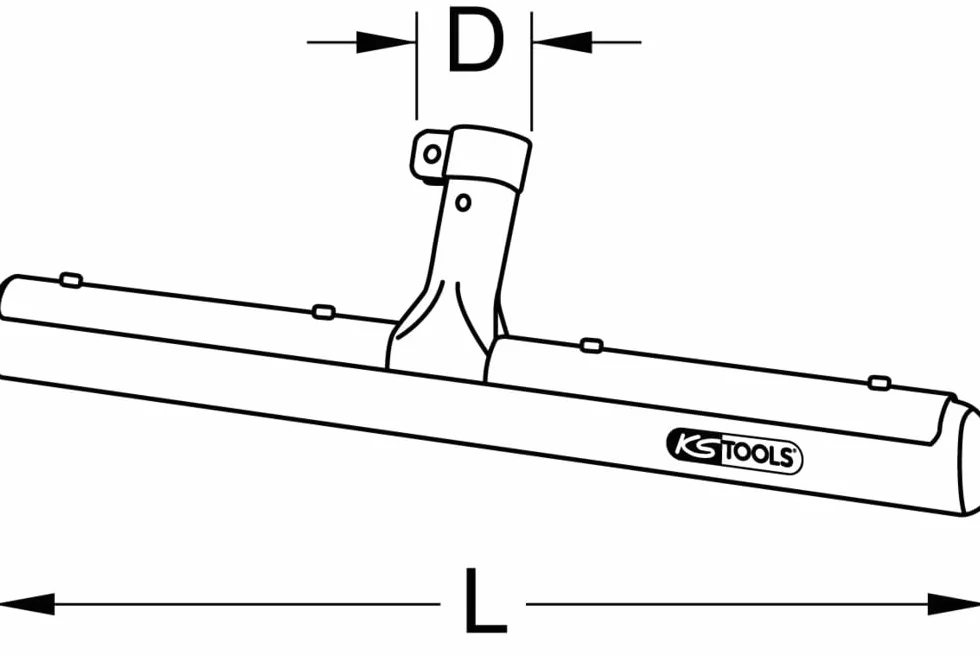 KS Tools 146.3055 - Tira acqua senza manico, 55 cm