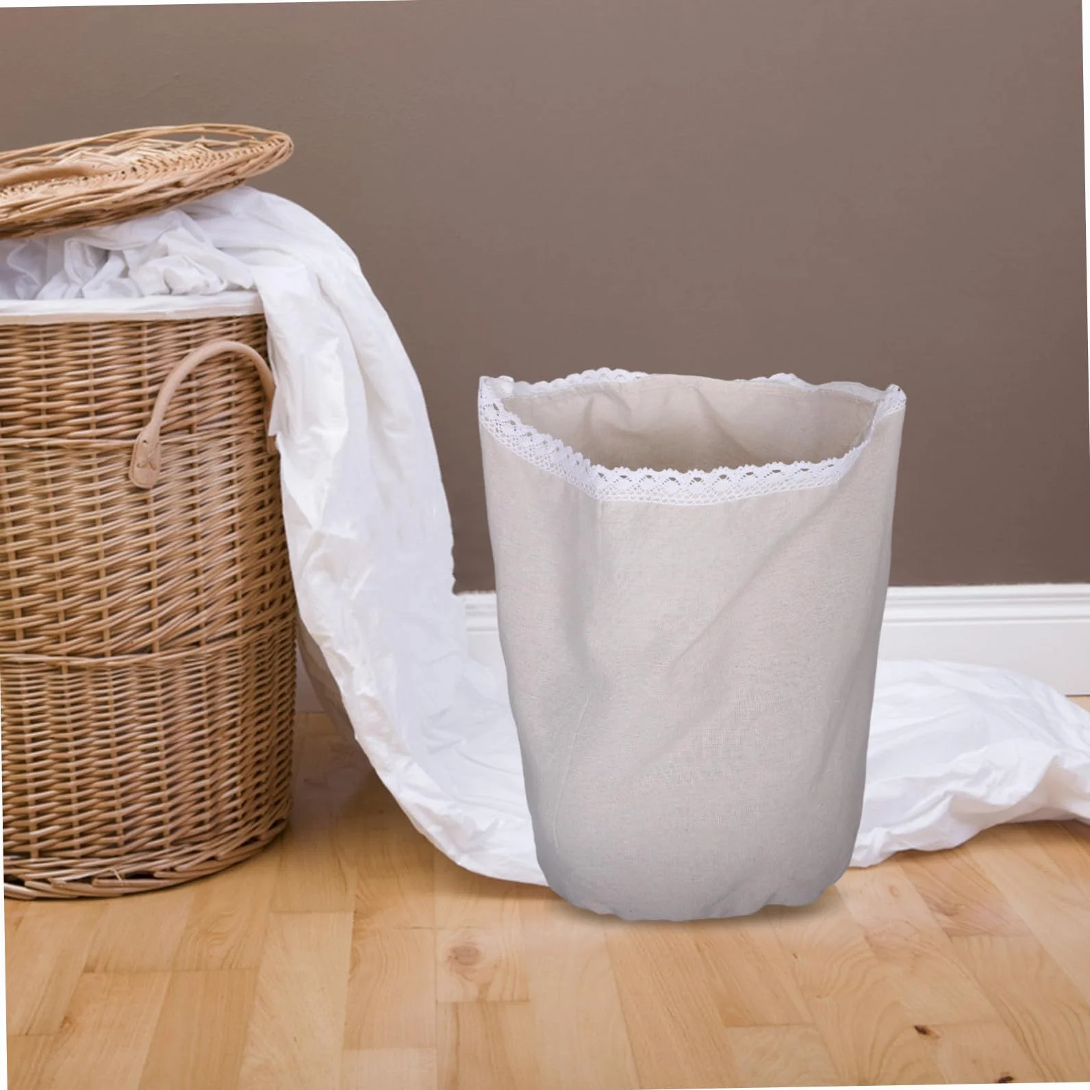 BESTYASH Fodera Riutilizzabile per Cestini Intrecciati 20X24 CM Inserto Decorativo per Cesto Portabiancheria da Bagno e Lavanderia