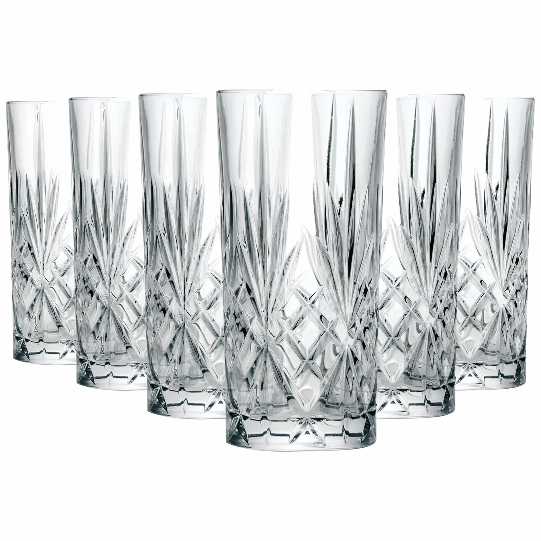 RCR Cristalleria Italiana Linea Melodia Bicchieri da Acqua e Cocktail in Vetro Set 6 Bicchieri Cristallo 36 Cl