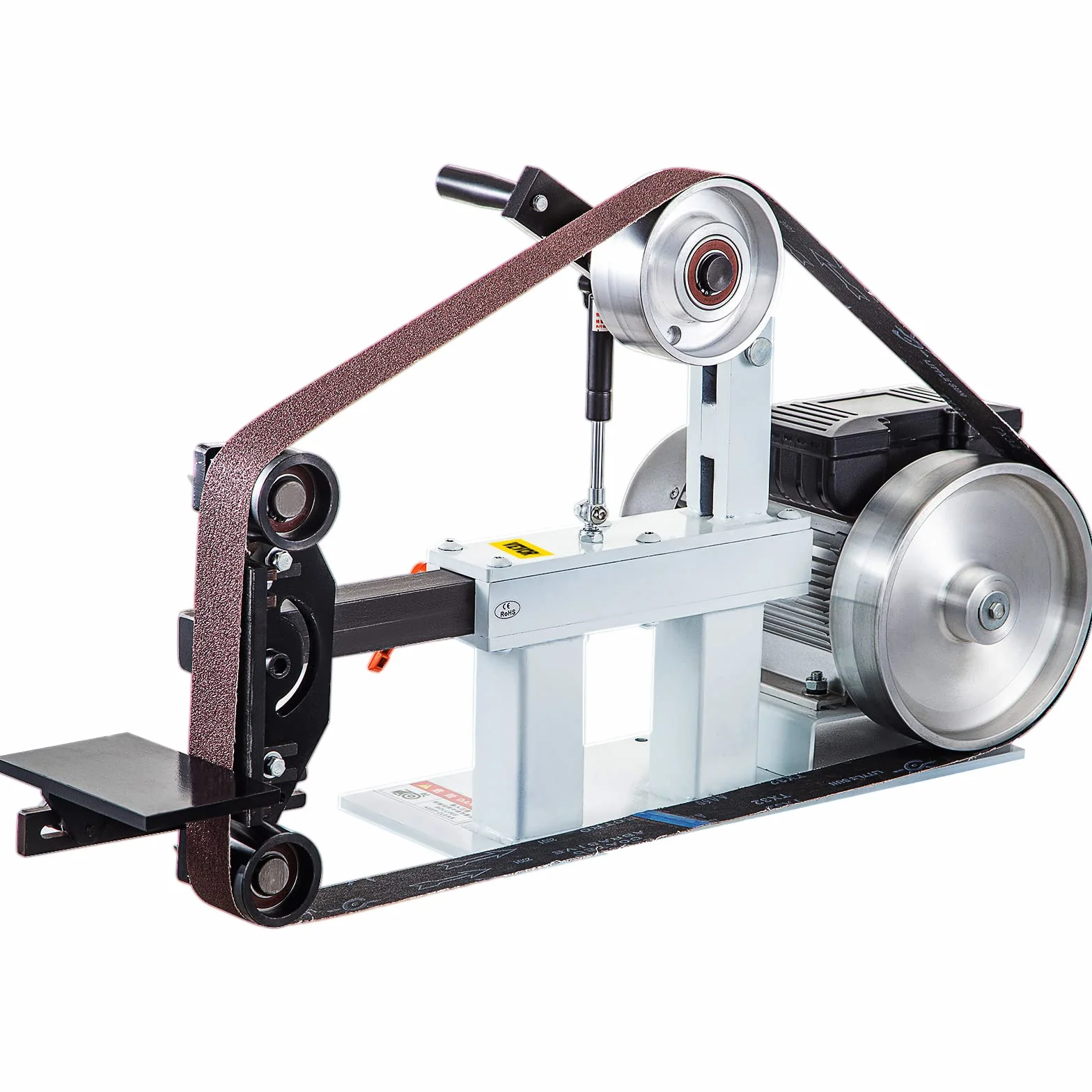 VEVOR Levigatrice Elettrica a Nastro 1,5KW, Smerigliatrice a Nastro Velocità 2800r/min, Levigatrice a Nastro con Diversi Tipi di Rettifica, per Lucidatura di Utensili, Metalli, Legno, Acrilico