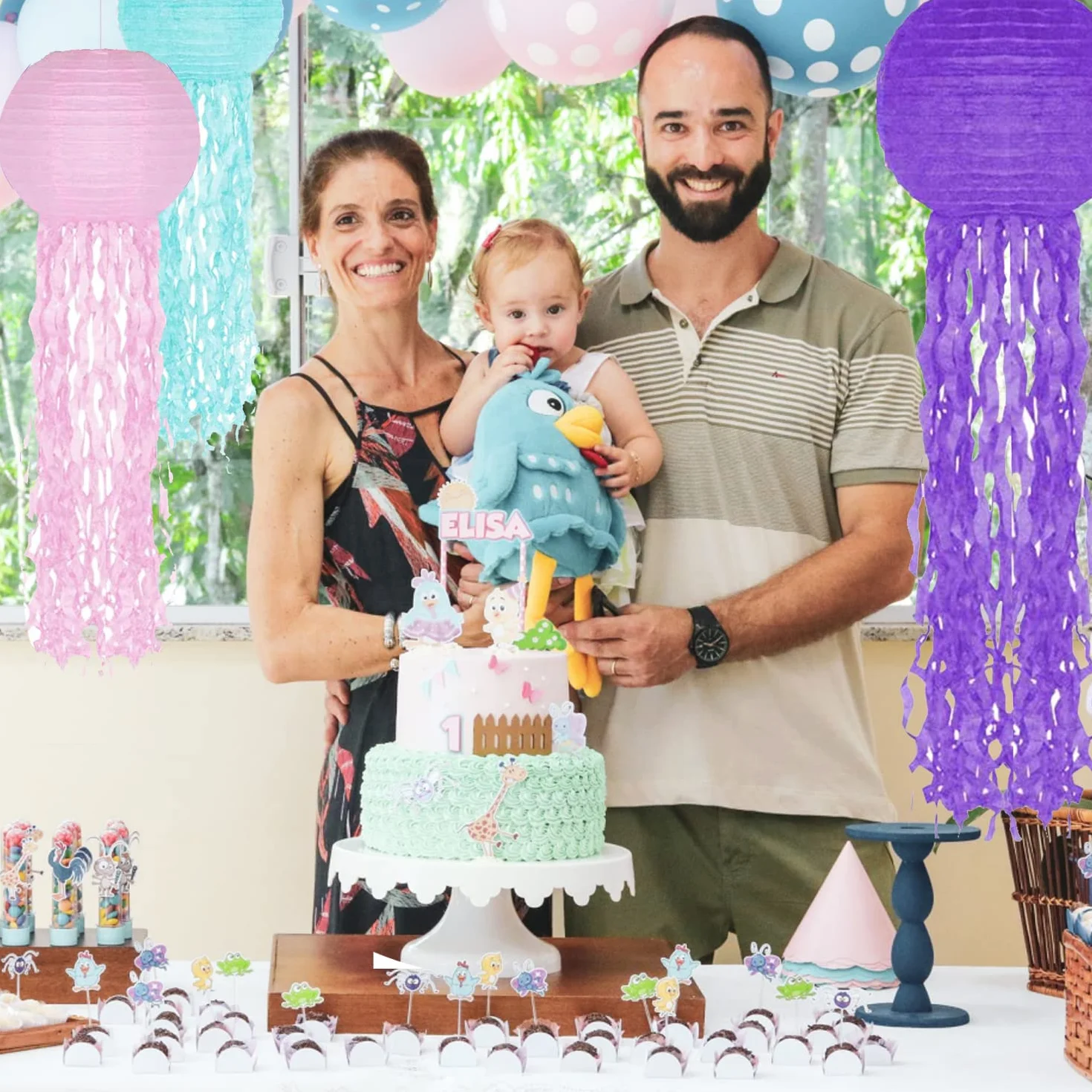 Lanterne di Carta Jellyfish,6 Pezzi Lanterne di Carta Colori da Appendere a Sirena, Decorazioni per Feste di Compleanno Sotto il Mare per Matrimoni Giardino Festa di Compleanno Famiglia Riunioni(Rosa)