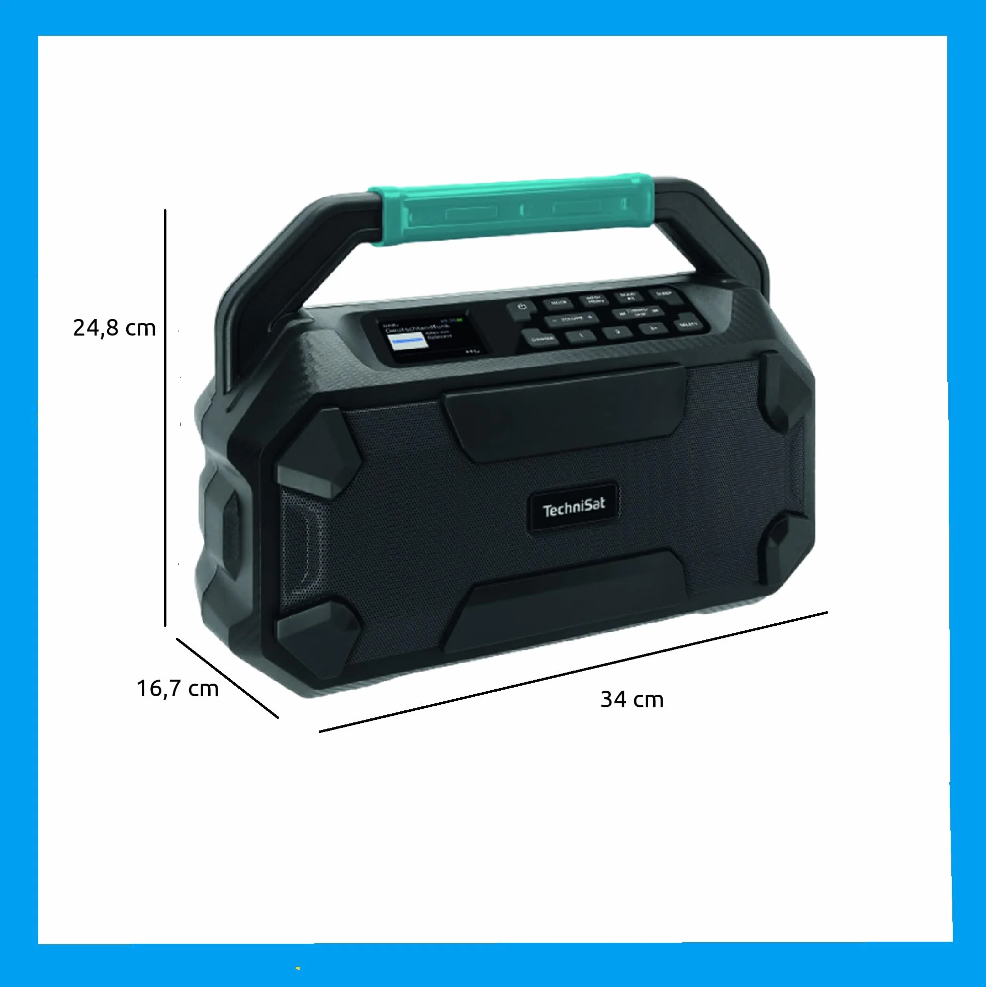 TechniSat Viola 231 OD - Batteria Makita Radio da cantiere compatibile (DAB+, FM, AUX, Bluetooth, IPX4, resistente agli spruzzi, 2 altoparlanti stereo da 15 W)