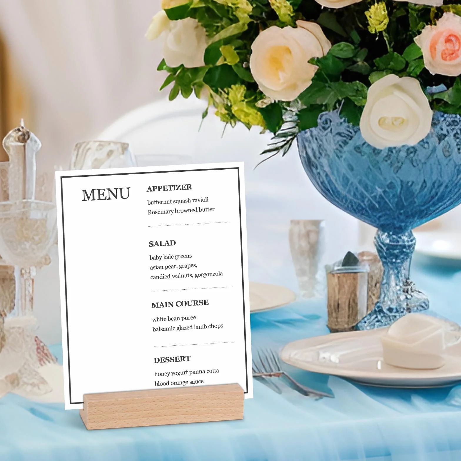Portacarte in Legno di Faggio 10 Pezzi per Matrimoni Banchetti Feste