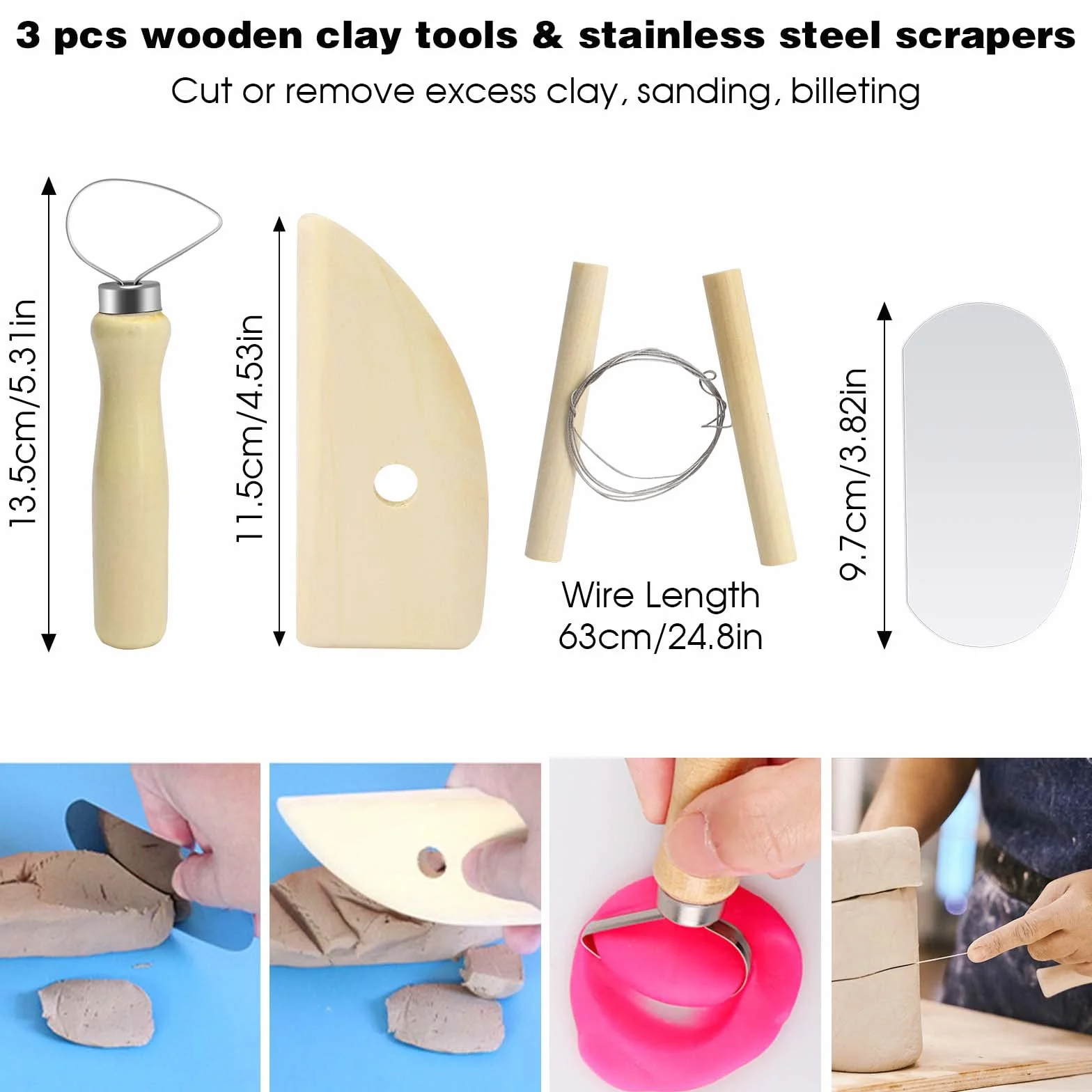 Attrezzi Ceramica, 42 Pezzi Kit Argilla Da Modellare,Attrezzi Scultura,Ceramiche Di Attrezzi Sculpting Tool Con Borsa Per La Conservazione Per l'Argilla, La Scultura e l'Artigianato