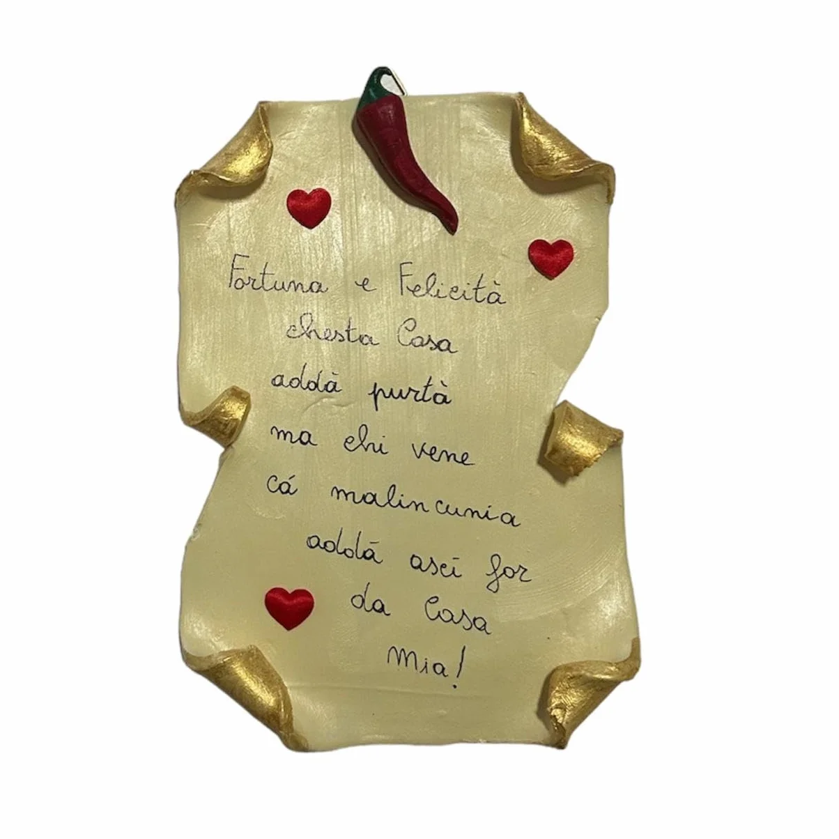 Pergamene da appendere Personalizzabili in Ceramica Fatte a Mano Made in Italy (Pergamena 1)