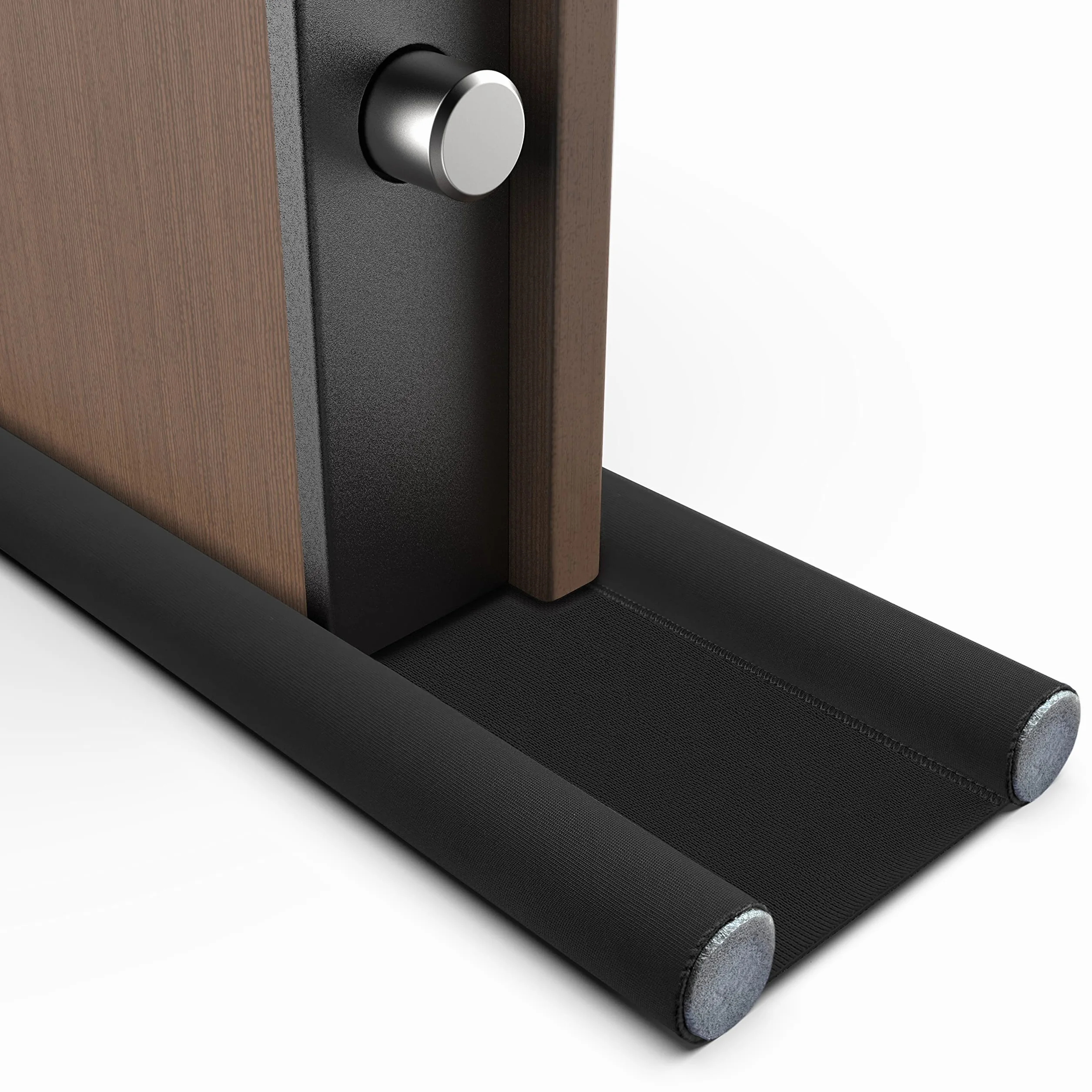 Paraspifferi Sottoporta per Porte Blindate Nero 100 cm 4,5-12 cm Spessore