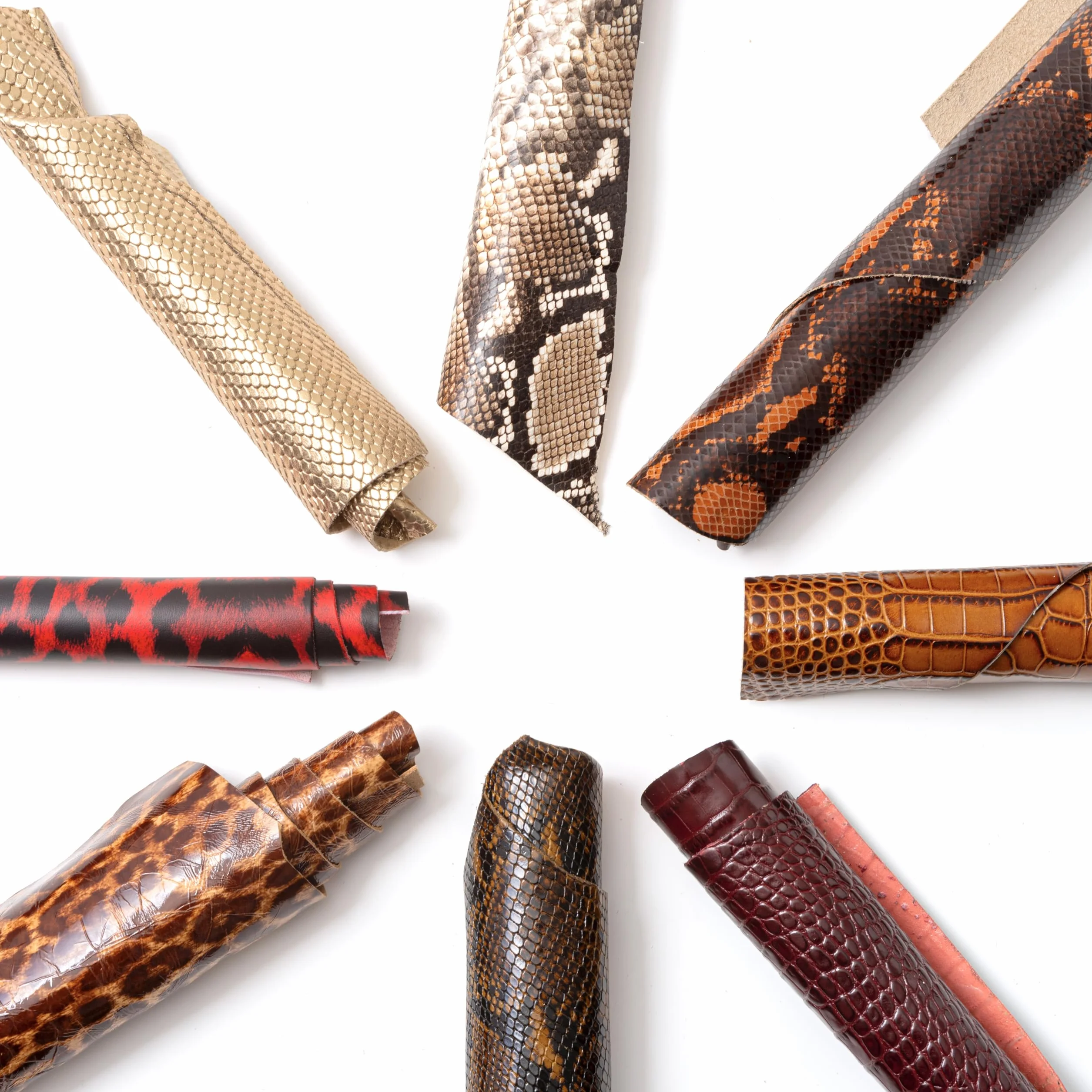 IPEA Ritagli di Vera Pelle Stampata Animalier Serpente Pitone Made in Italy