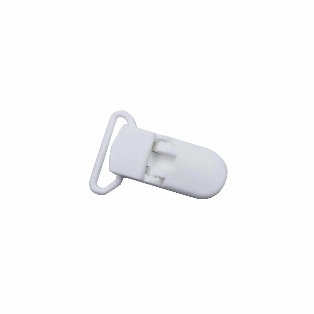 10 pezzi riutilizzabili in plastica distintivi clip per bambini manichino ciuccio clip per bambini giocattoli per artigianato bianco Durability