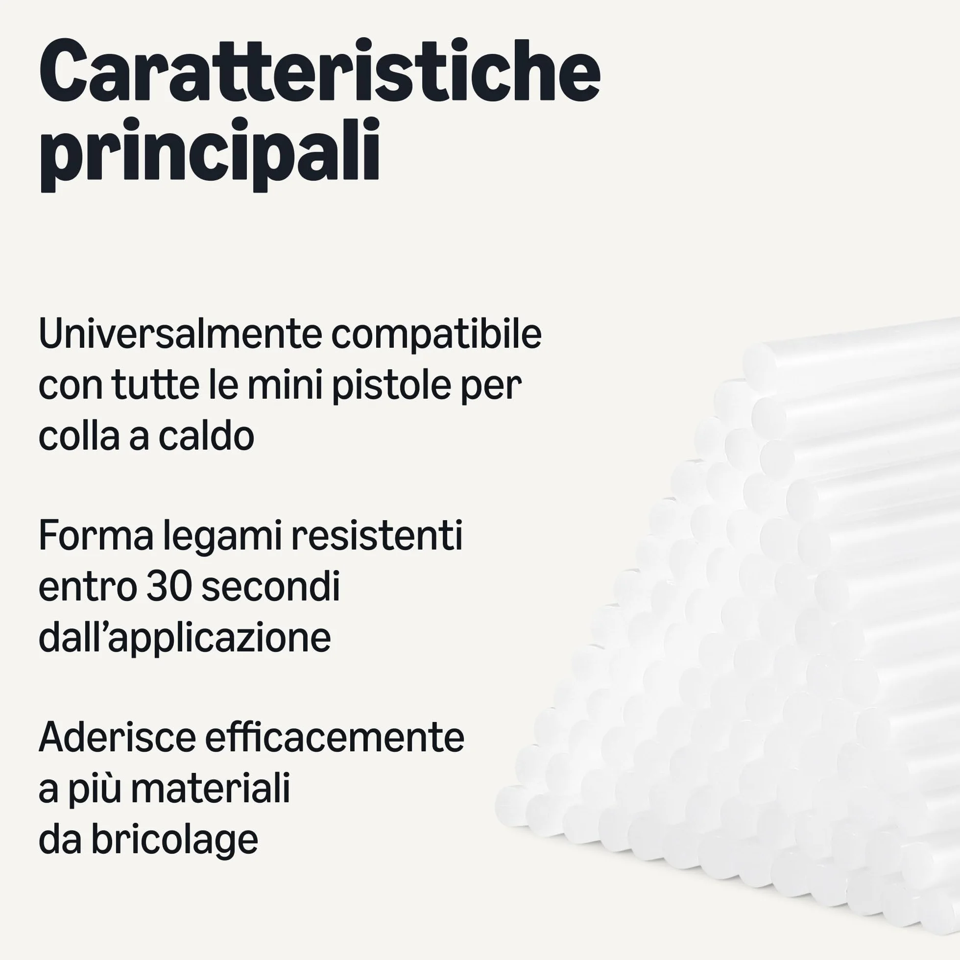 Amazon Basics Bastoncini di colla a caldo, formato mini (10,16 x 0,68 cm), confezione da 100, Trasparente