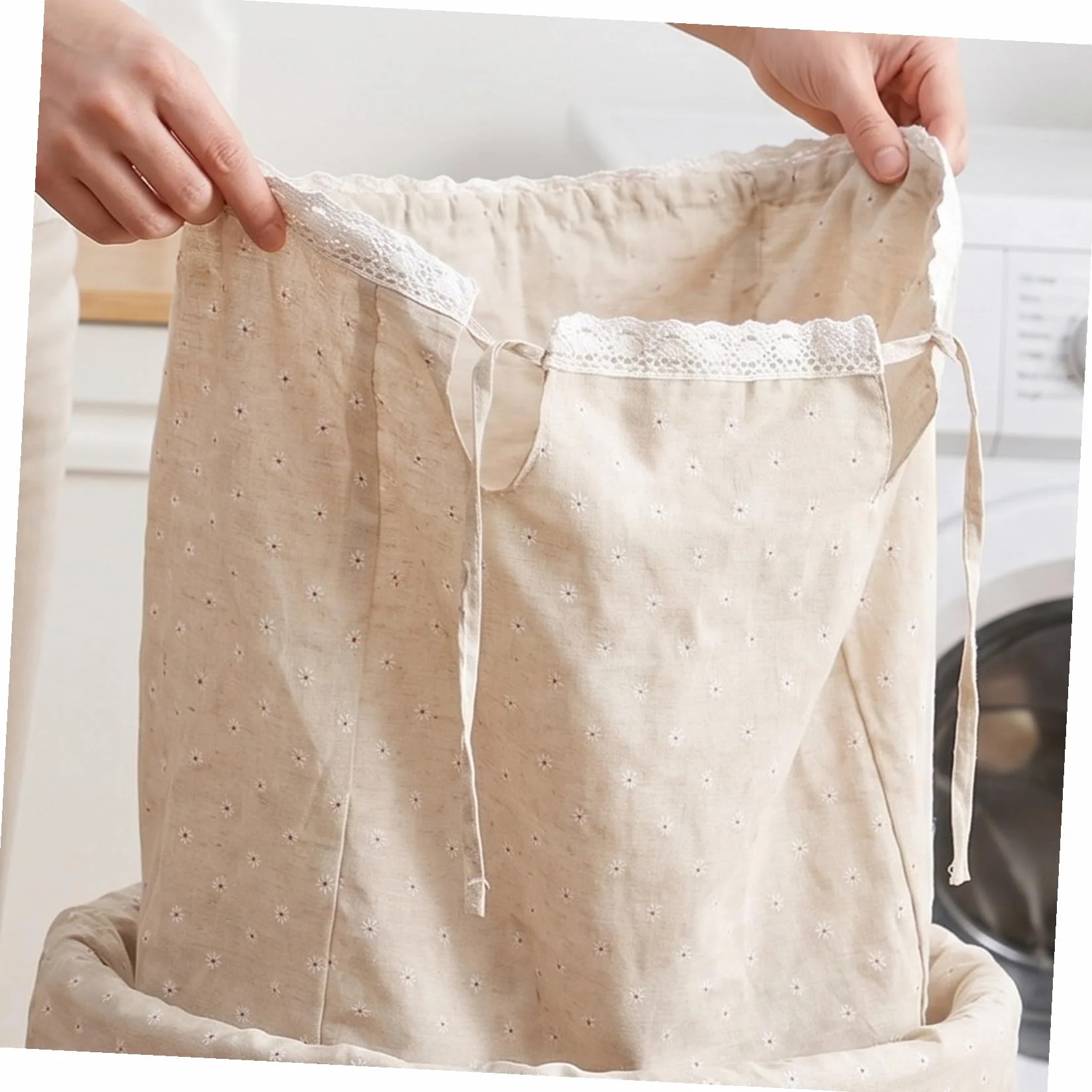TOYANDONA 2 Pezzi Fodera Quadrata per Cesto Porta Biancheria Sporca Dimensioni Tessuto Resistente e Facile da Lavare per Organizzazione Domestica