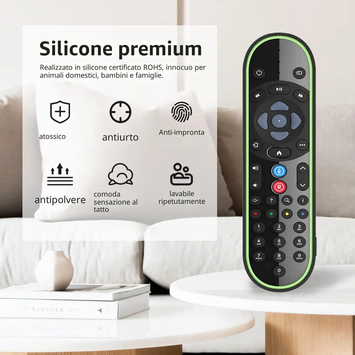 Cover Telecomando Compatibile con Sky Q EC201/EC202/EC302/SKY135 Vocale Telecomando,Guscio per Sky Q Voice Remote, Custodia protettiva in silicone per Telecomando Sky Q