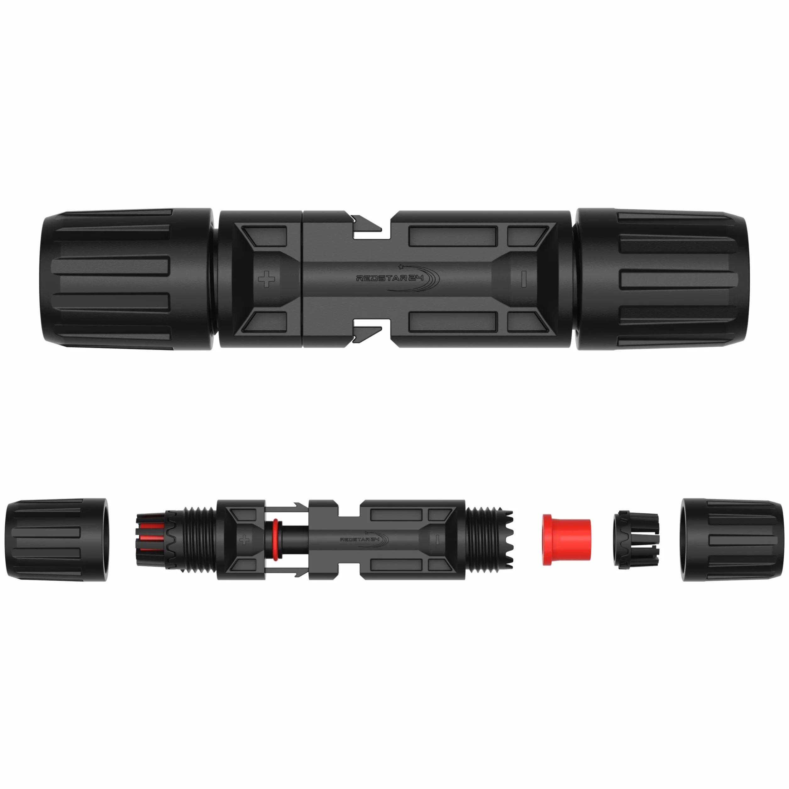 RedStar24 Set Pinze Crimpatura Solare 2,5/4/6mm² con 10 Connettori Maschio & Femmina, 2 Chiavi per Montaggio, Crimpatrice per Cavi Solari PV e Impianti fotovoltaico