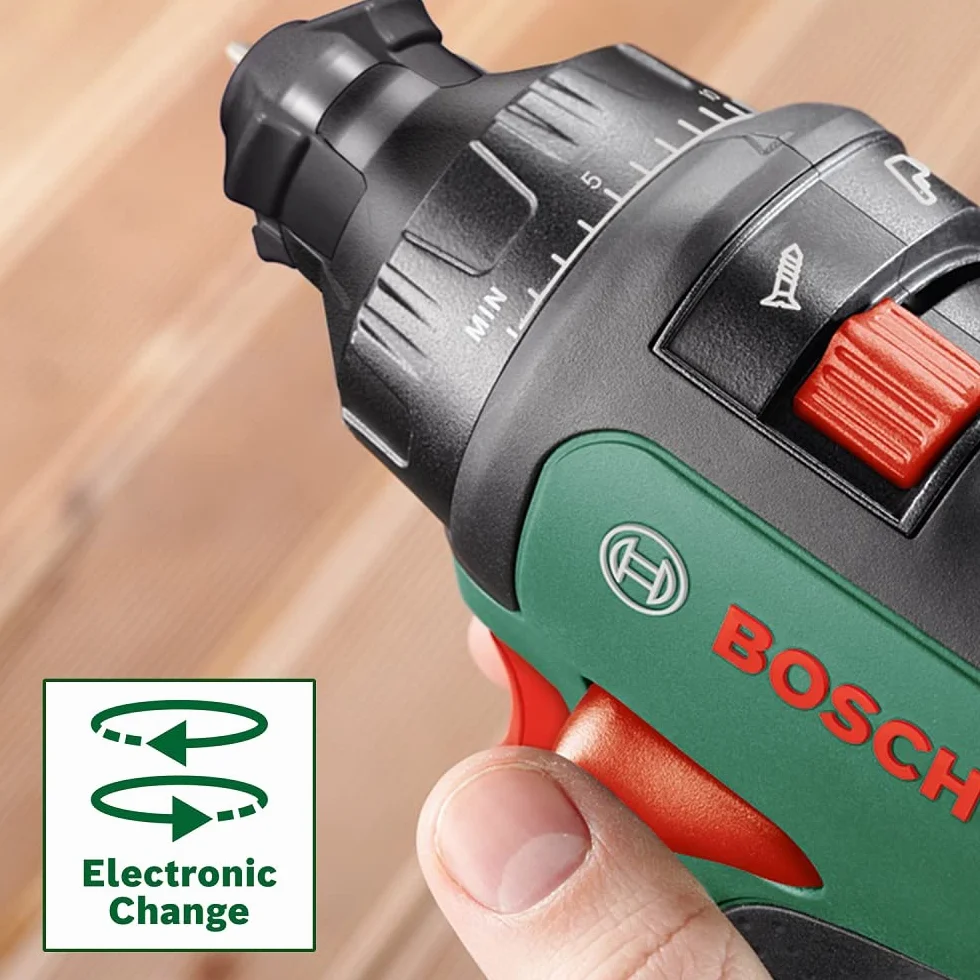 Bosch Home and Garden Set Trapano a batteria AdvancedDrill 18 (2 batterie, sistema da 18 V, 3 accessori, in valigetta), green, 1/2_pollice