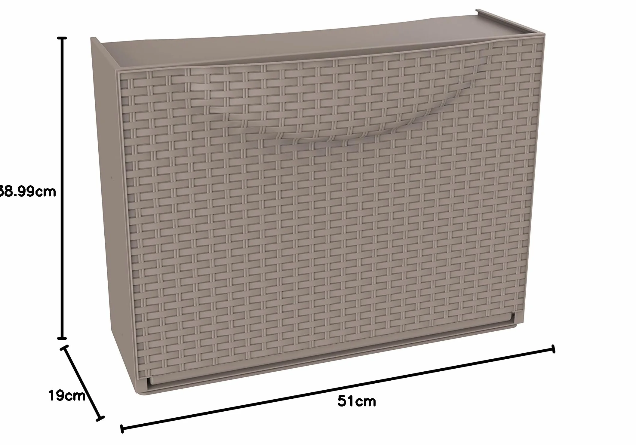 Armadio "Terry" Scarpiera Rattan Tortora