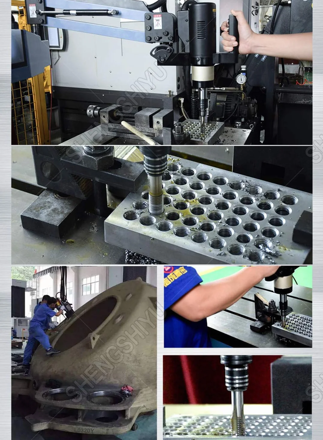 Filettatrice Elettrica Regolazione velocità/profondità,Maschiatrice Professionale con Touchscreen LCD,Corsa Verticale 500mm,Portata 1000mm,Braccio orientabile 360° M3～M16