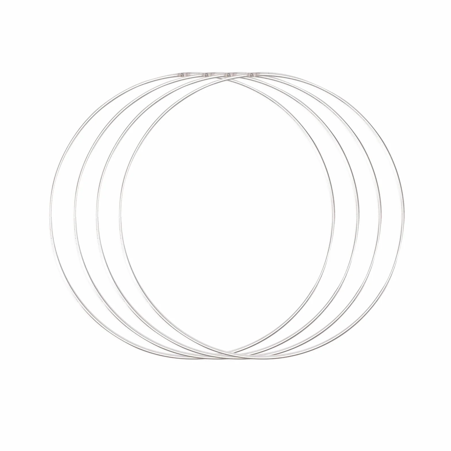 Vaessen Creative Anello in Metallo Ø 30 cm x 3 mm Cerchio Decorativo Argento Filo Metallico