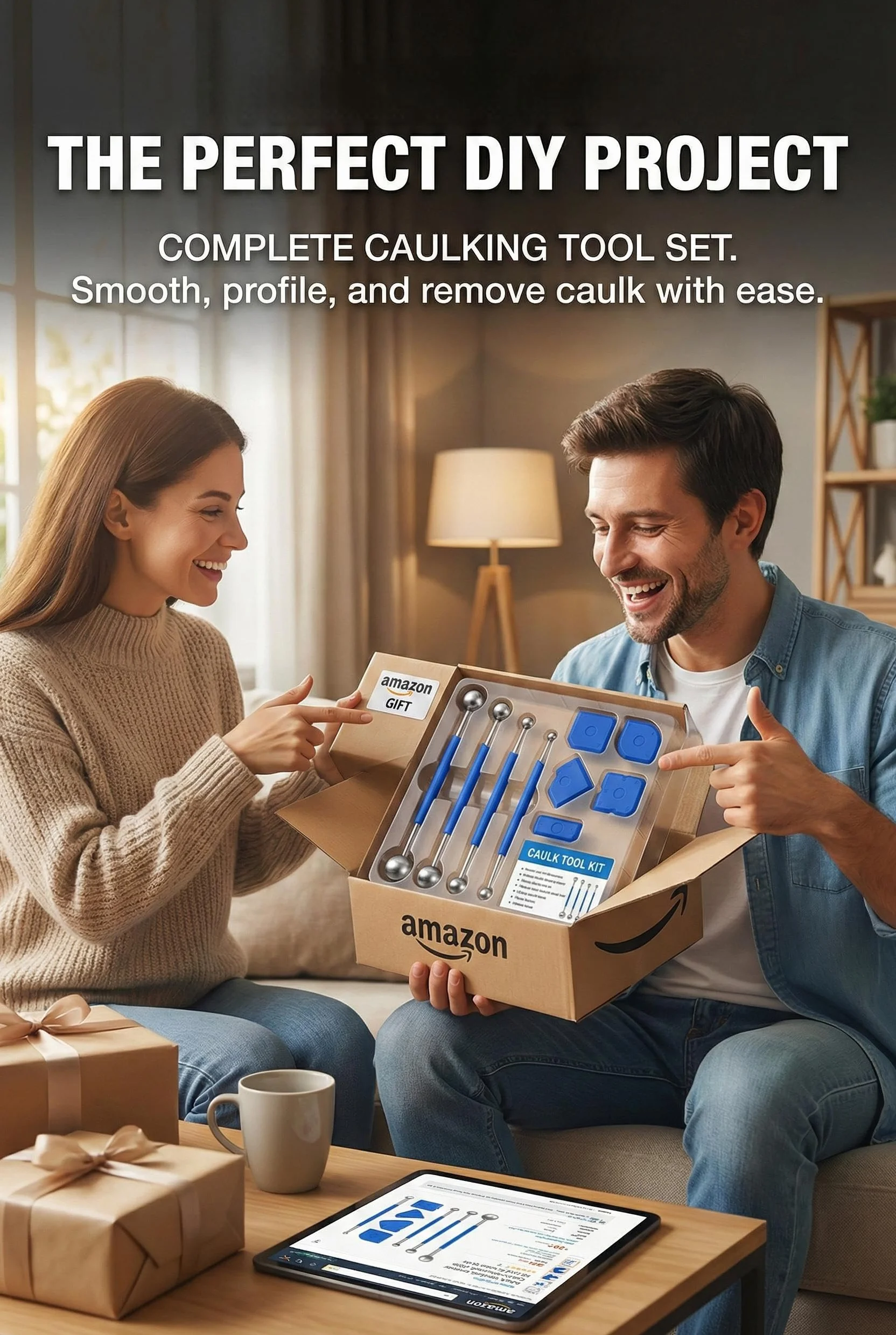 Set attrezzi per stuccatura 9 pezzi kit sigillante silicone con 4 tiralinee a sfera in metallo e 5 spatole in silicone diverse forme per fughe piastrelle bagno cucina fai da te riparazioni