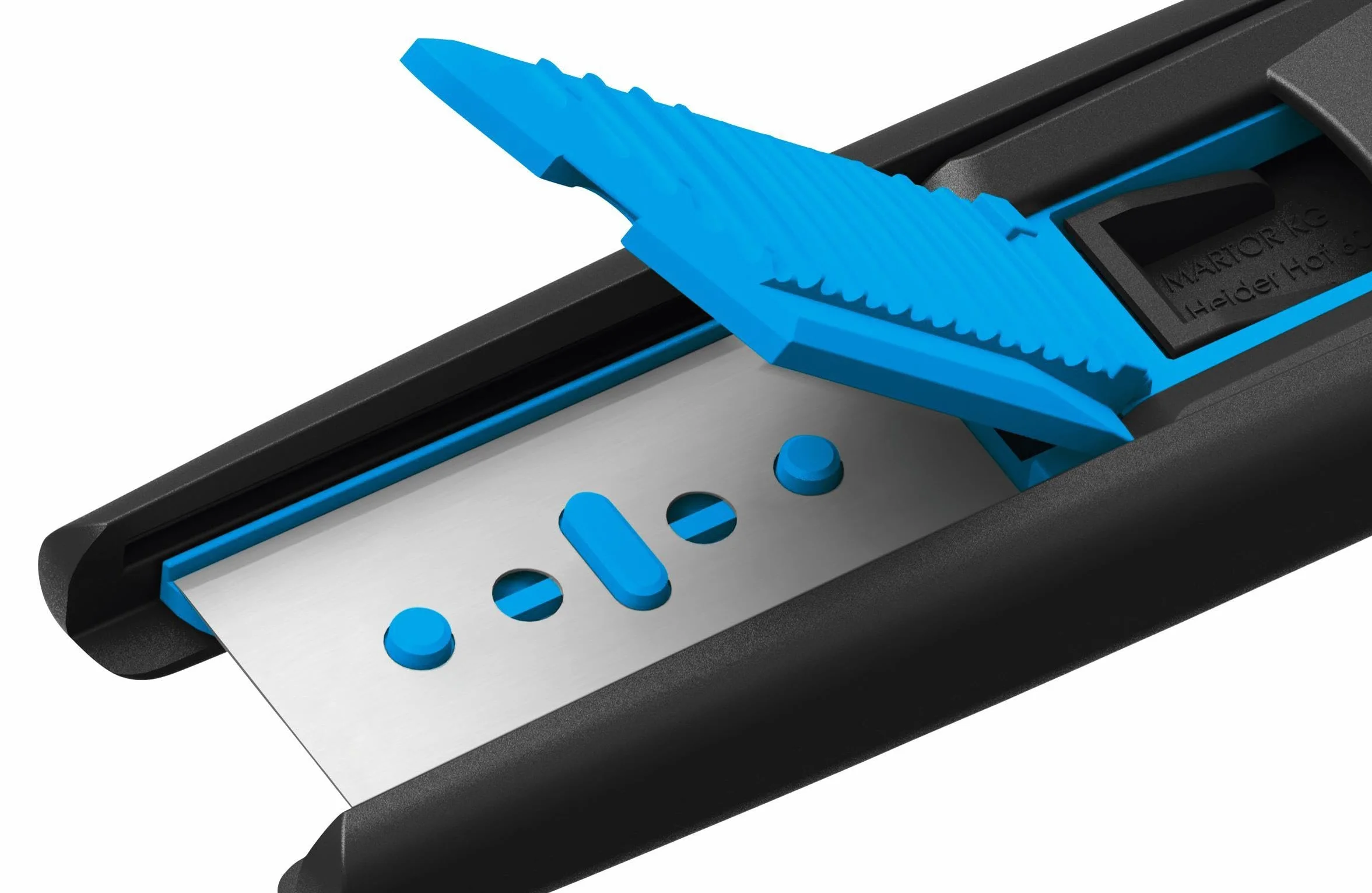 MARTOR Coltello di sicurezza con retrazione della lama, SECUNORM 175, coltello professionale per Cutter, Coltello per cartone, piccolo, in plastica, Per mancini e destrorsi