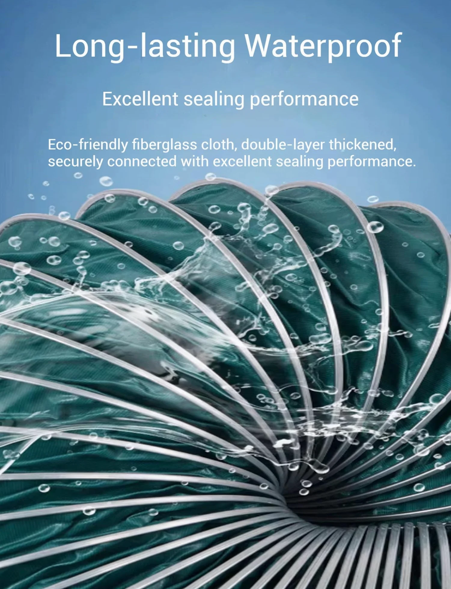 Tubo flessibile per ventilazione e aerazione, 10 m, ad alto flusso d'aria, leggero, per officine e serre