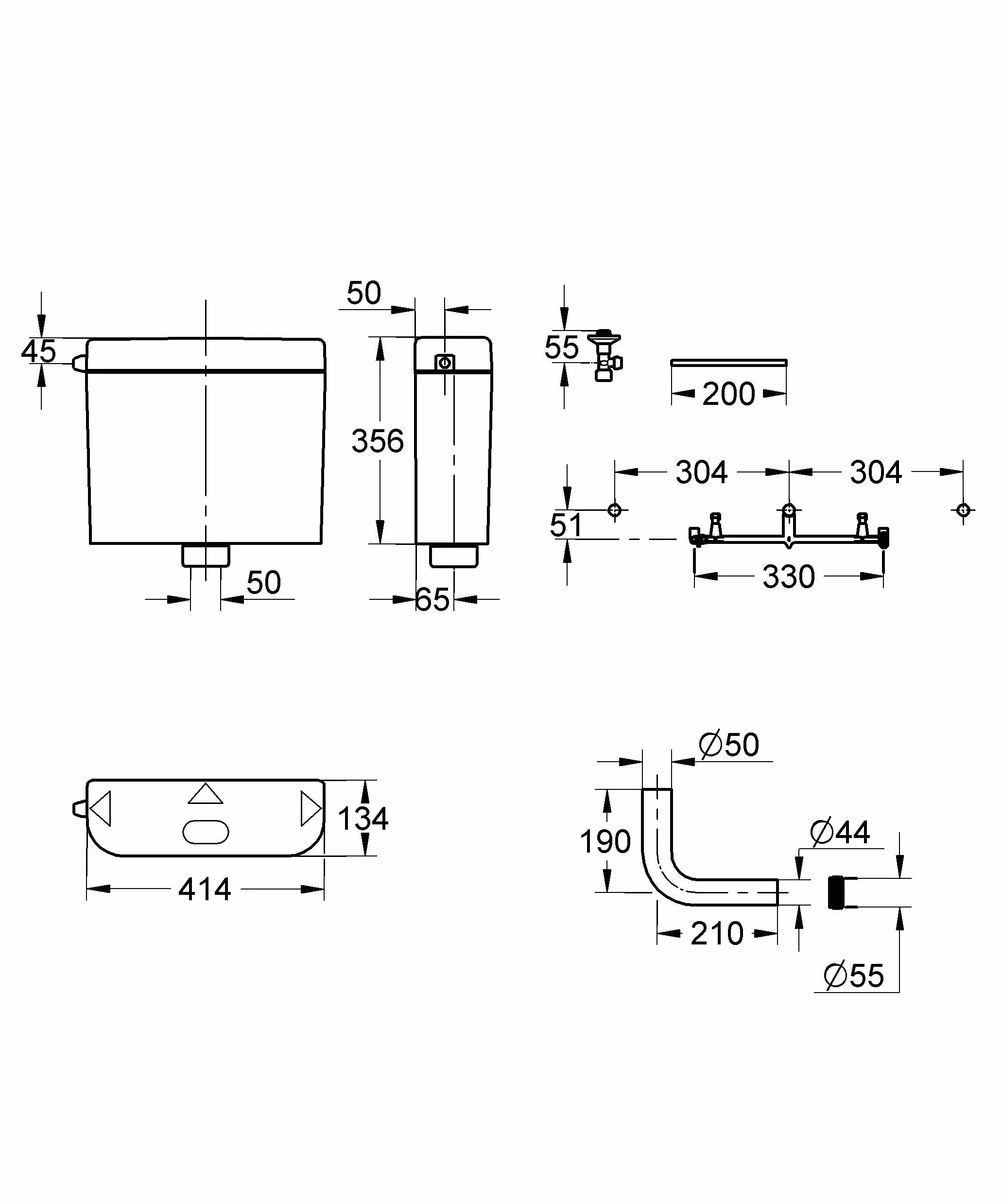 GROHE Cassetta di Sciacquo per WC, Bianco 37406SH0